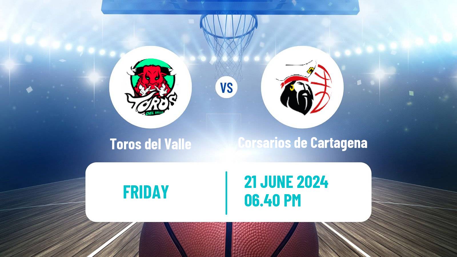 Basketball Colombian LBP Basketball Toros del Valle - Corsarios de Cartagena