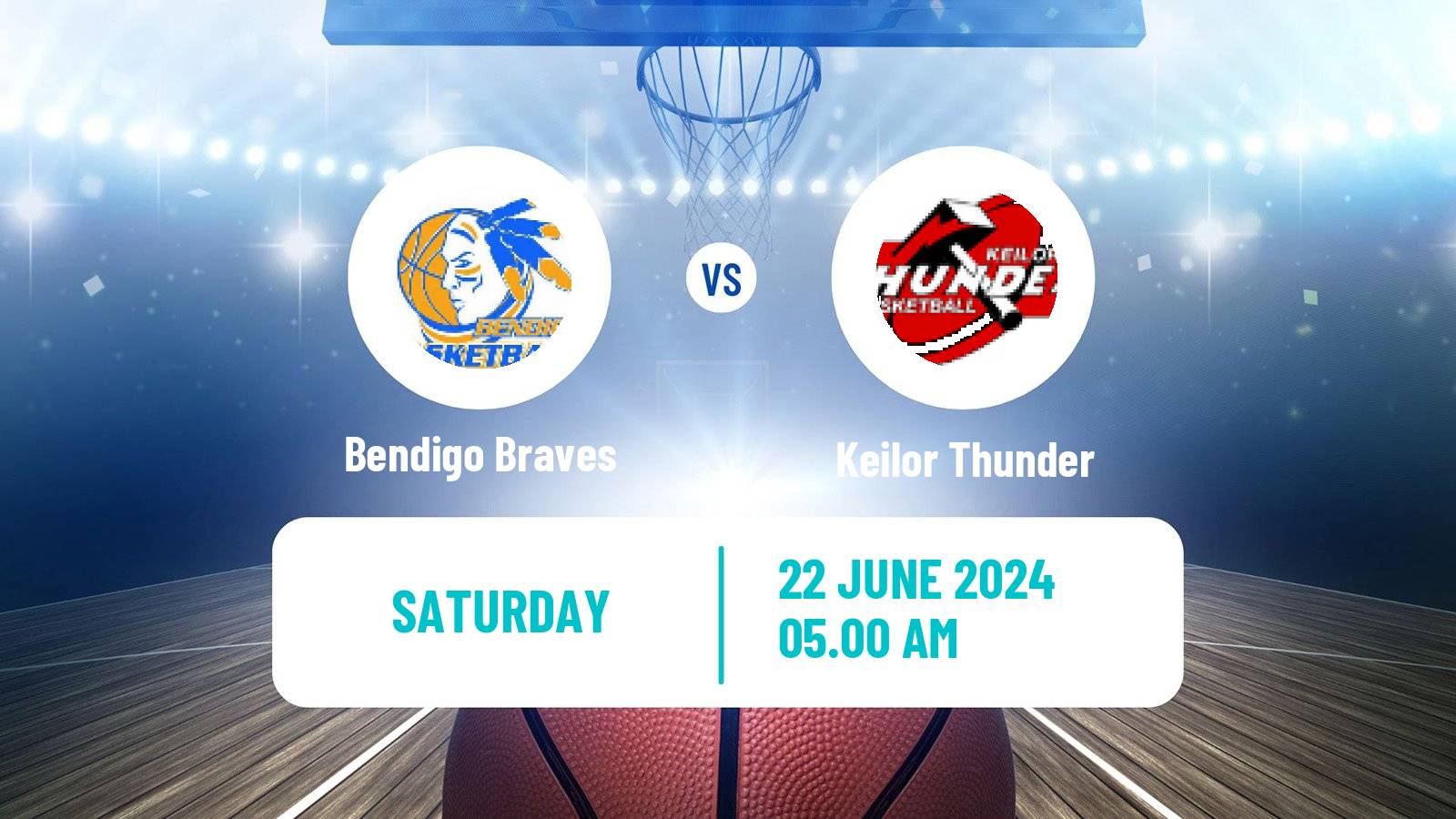 Basketball Australian NBL1 South Bendigo Braves - Keilor Thunder