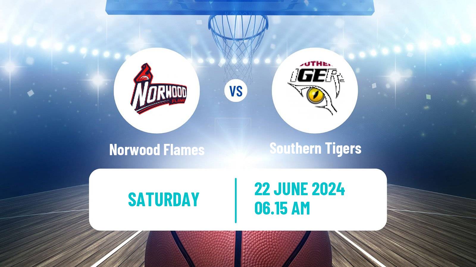 Basketball Australian NBL1 Central Norwood Flames - Southern Tigers