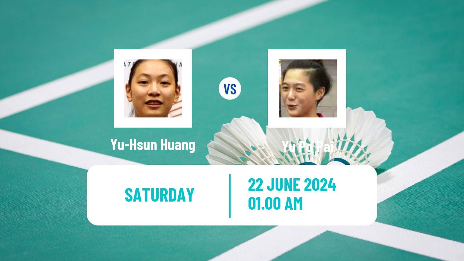 Badminton BWF World Tour Kaohsiung Masters Women Yu-Hsun Huang - Yu Po Pai