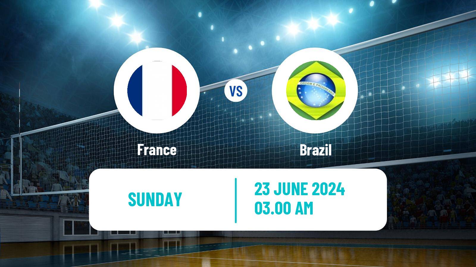 Volleyball Nations League Volleyball France - Brazil