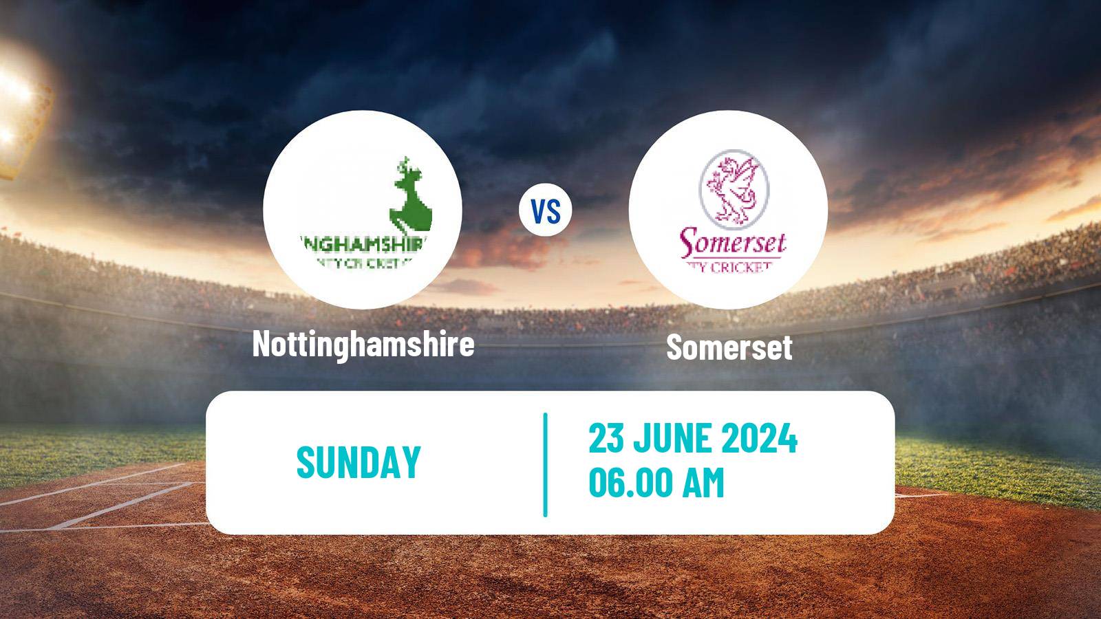 Cricket County Championship One Cricket Nottinghamshire - Somerset