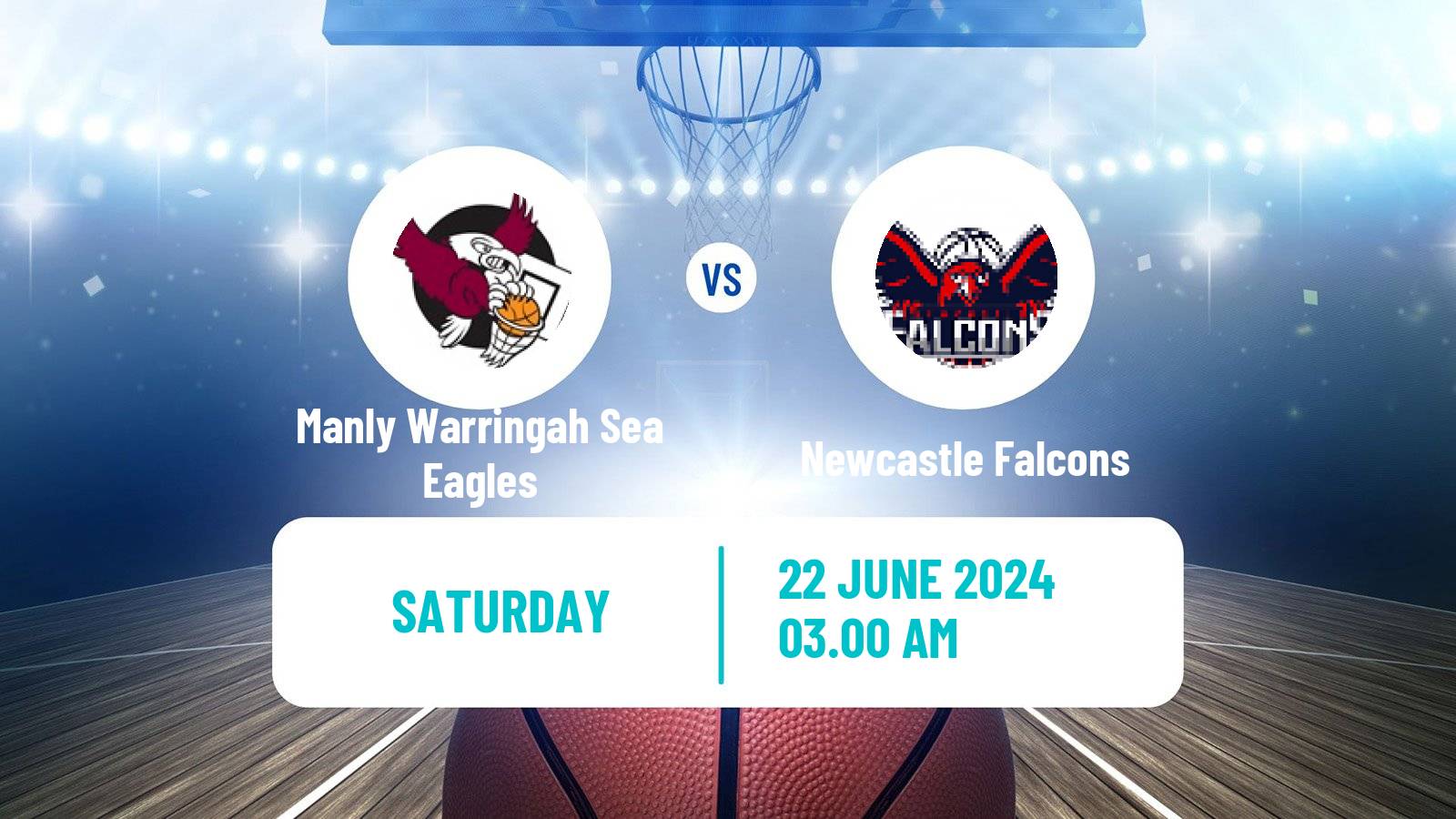 Basketball Australian NBL1 East Manly Warringah Sea Eagles - Newcastle Falcons