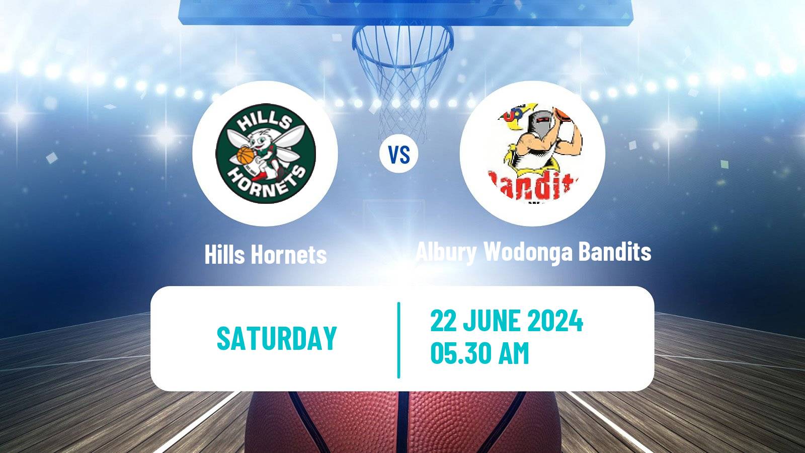 Basketball Australian NBL1 East Hills Hornets - Albury Wodonga Bandits