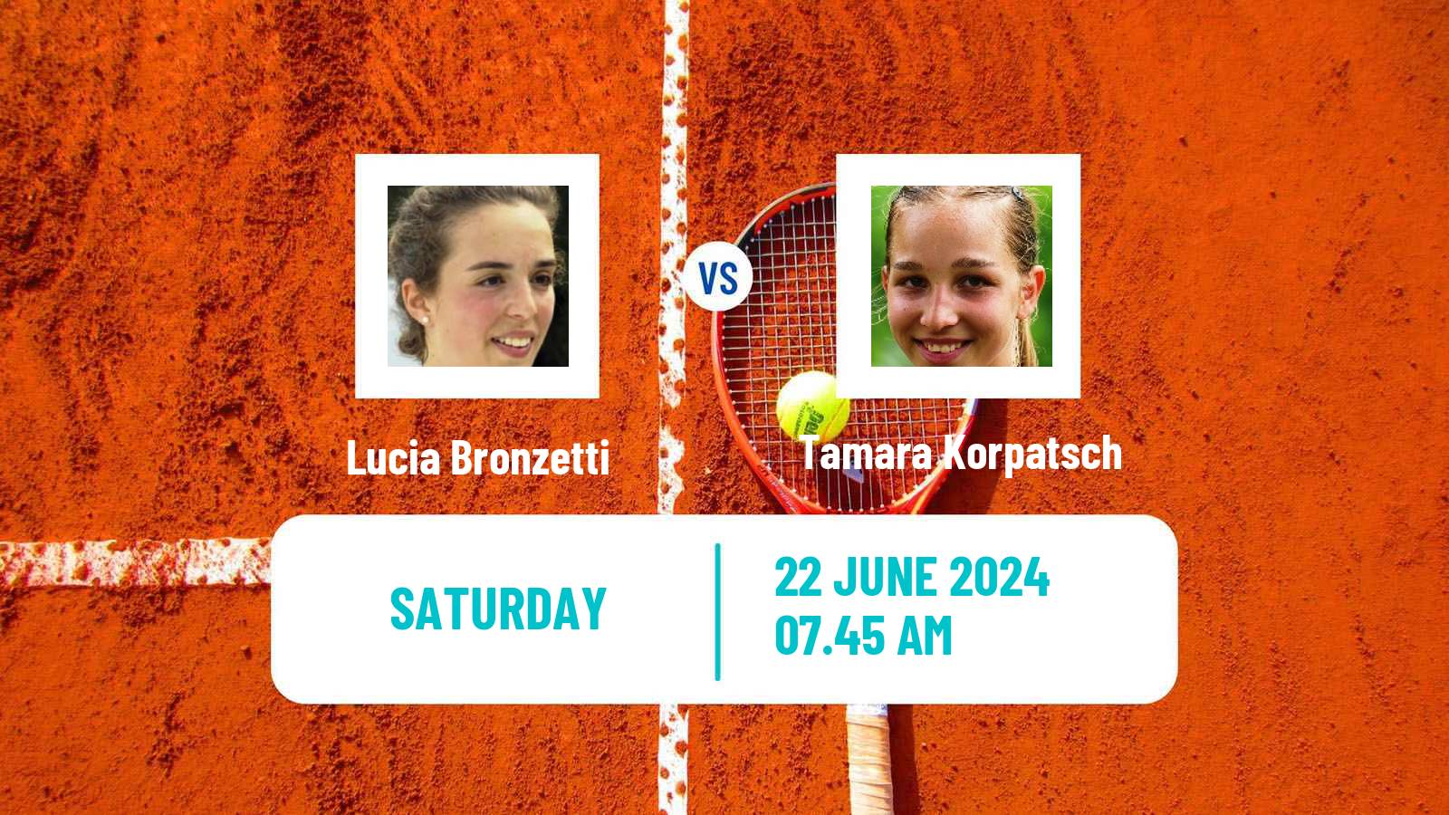 Tennis WTA Bad Homburg Lucia Bronzetti - Tamara Korpatsch
