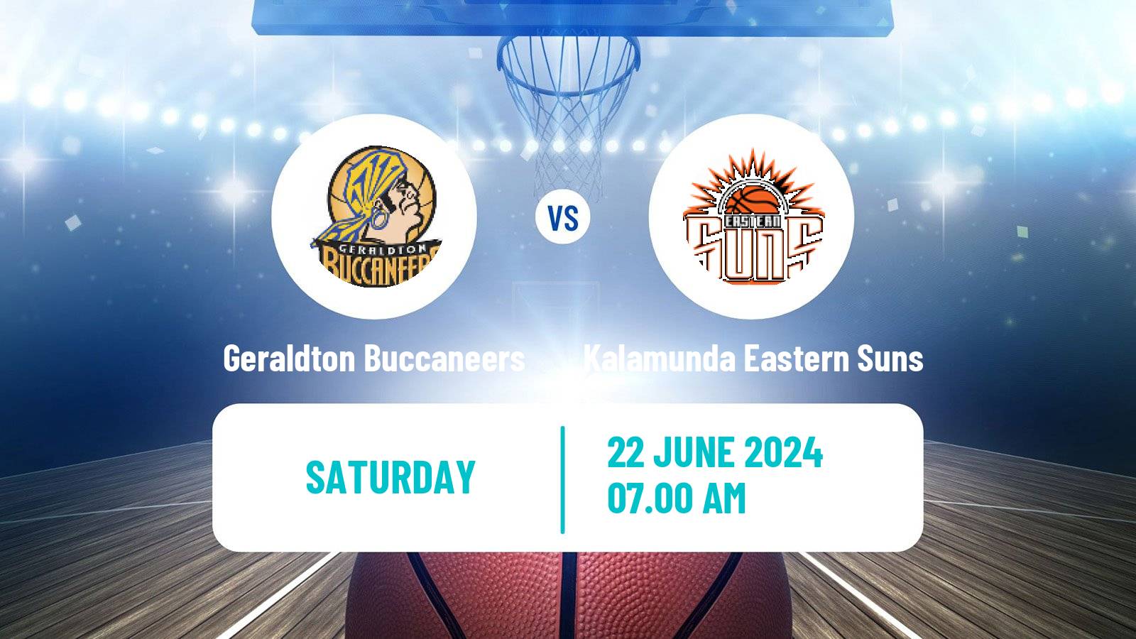 Basketball Australian NBL1 West Geraldton Buccaneers - Kalamunda Eastern Suns