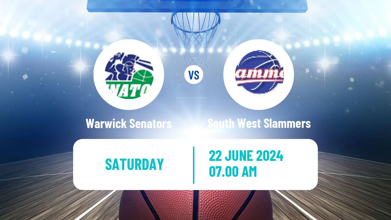 Basketball Australian NBL1 West Warwick Senators - South West Slammers