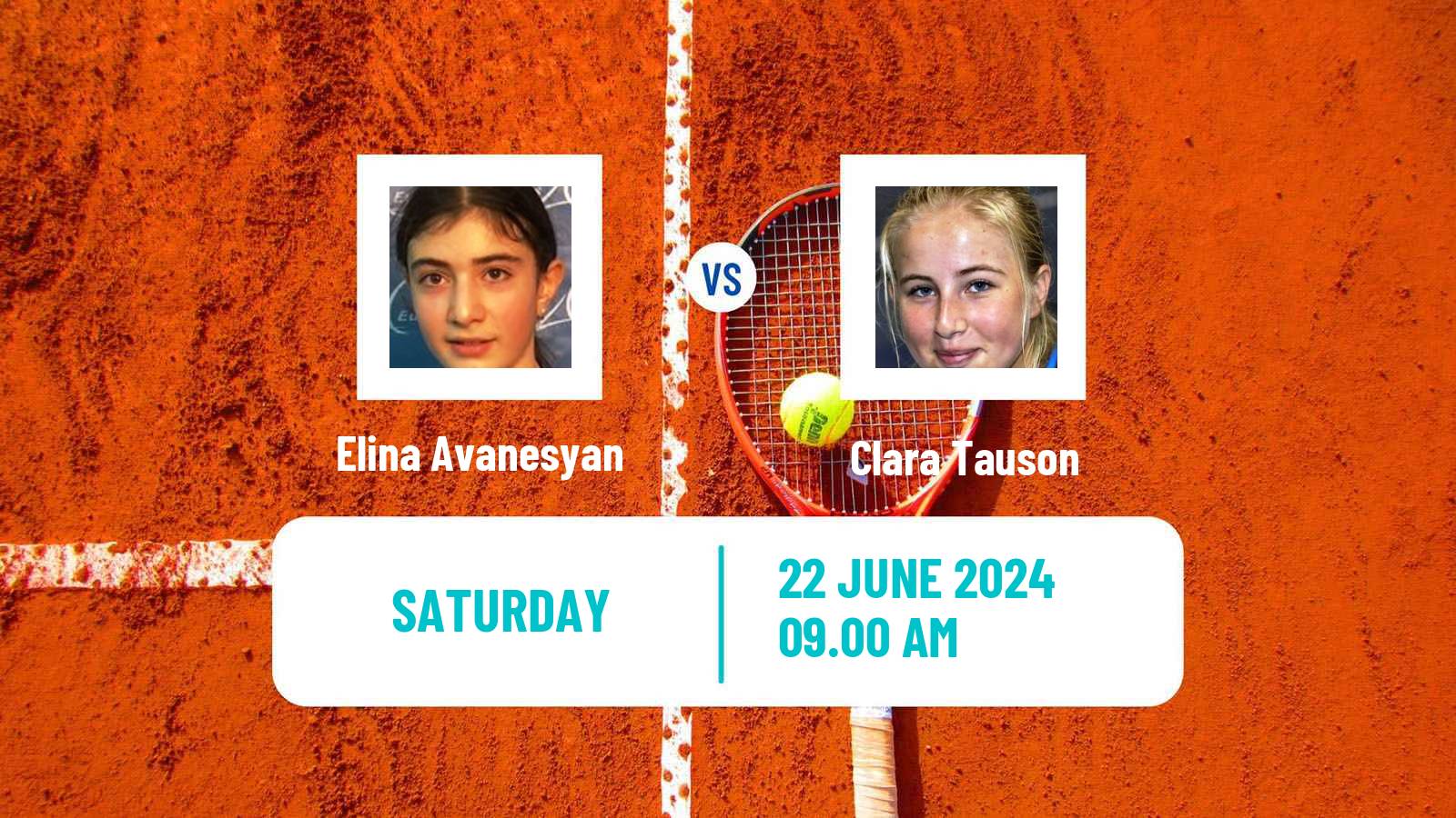 Tennis WTA Eastbourne Elina Avanesyan - Clara Tauson