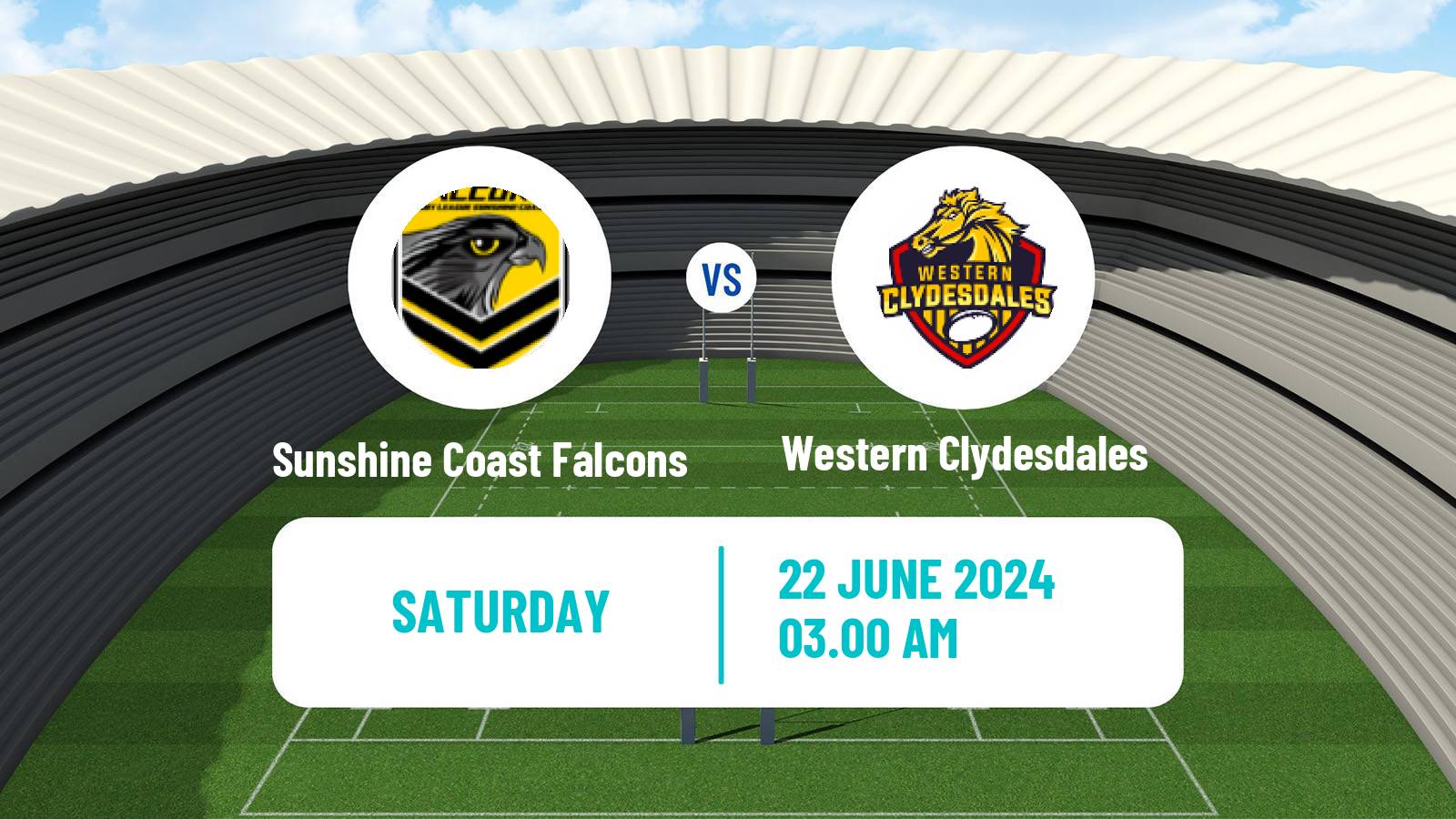 Rugby league Australian Queensland Cup Sunshine Coast Falcons - Western Clydesdales