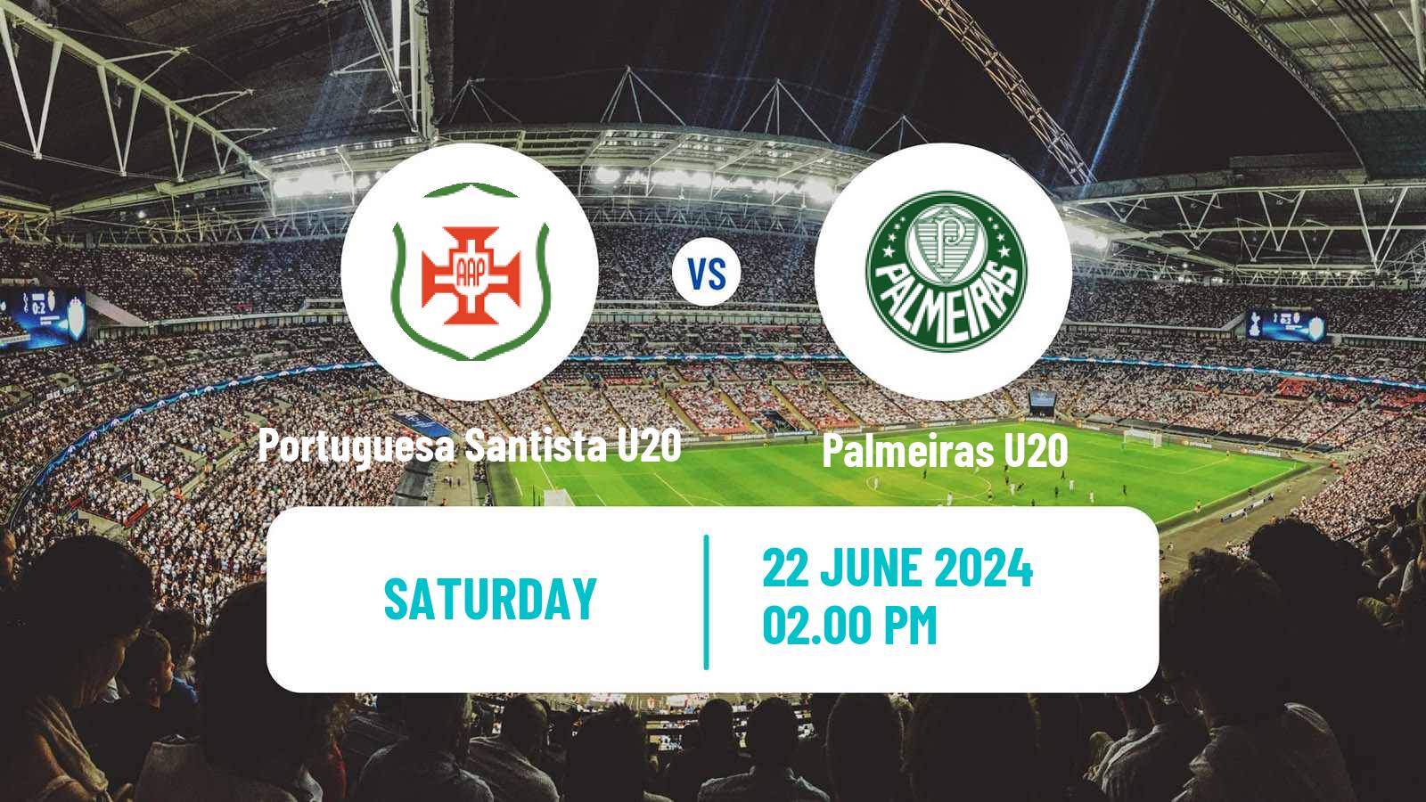 Soccer Brazilian Paulista U20 Portuguesa Santista U20 - Palmeiras U20