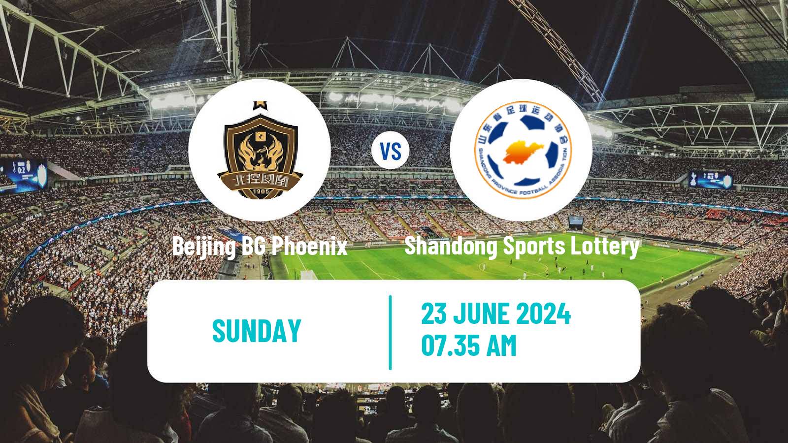 Soccer Chinese Super League Women Beijing BG Phoenix - Shandong Sports Lottery