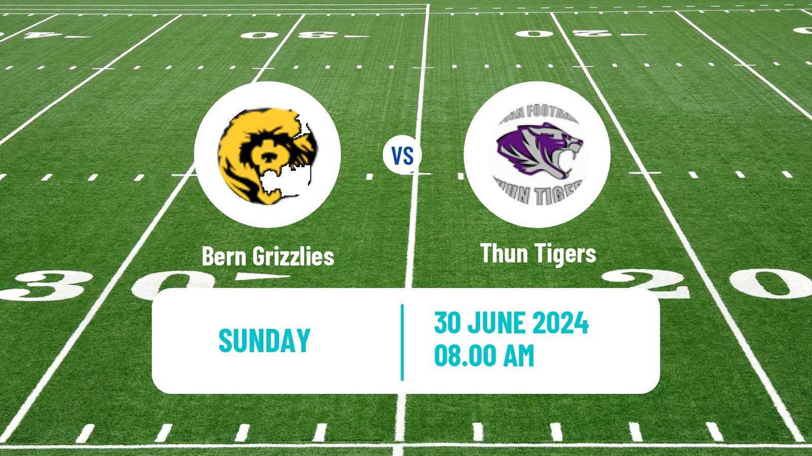 American football Swiss NLA American Football Bern Grizzlies - Thun Tigers