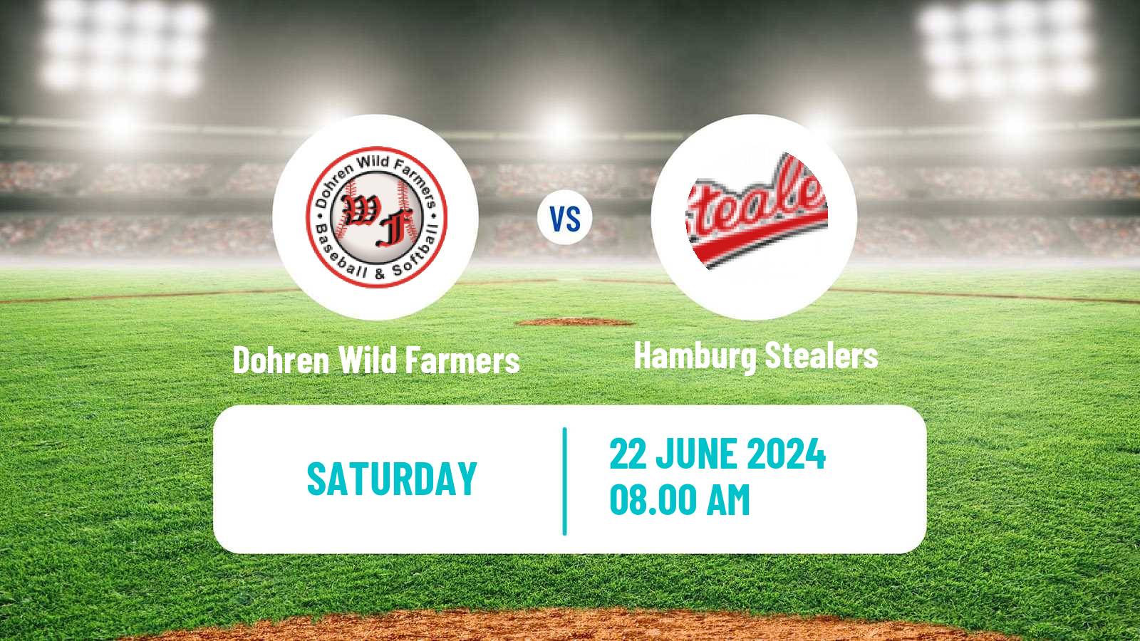 Baseball German Bundesliga North Baseball Dohren Wild Farmers - Hamburg Stealers