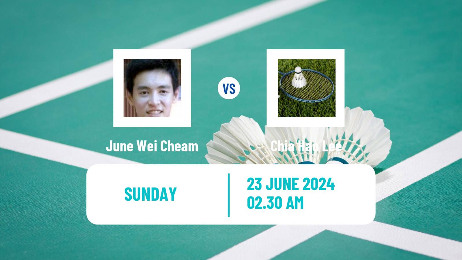 Badminton BWF World Tour Kaohsiung Masters Men June Wei Cheam - Chia Hao Lee