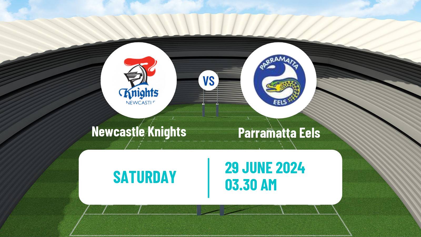 Rugby league Australian NRL Newcastle Knights - Parramatta Eels