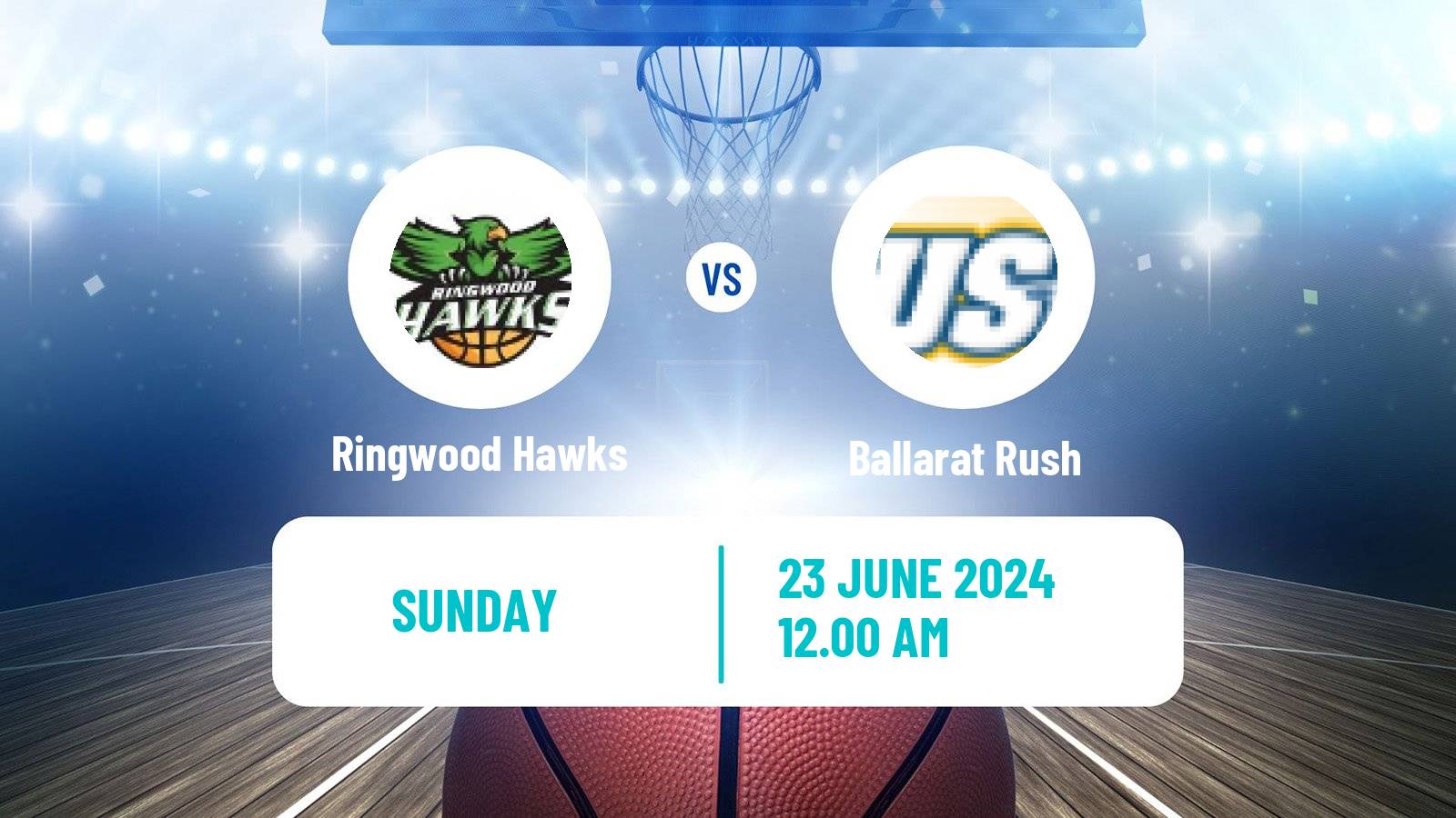 Basketball Australian NBL1 South Ringwood Hawks - Ballarat Rush