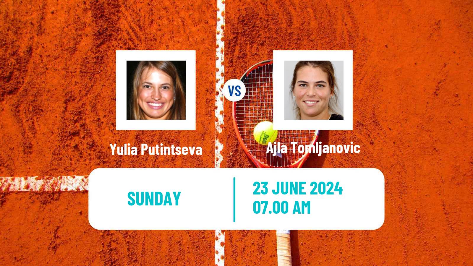 Tennis WTA Birmingham Yulia Putintseva - Ajla Tomljanovic