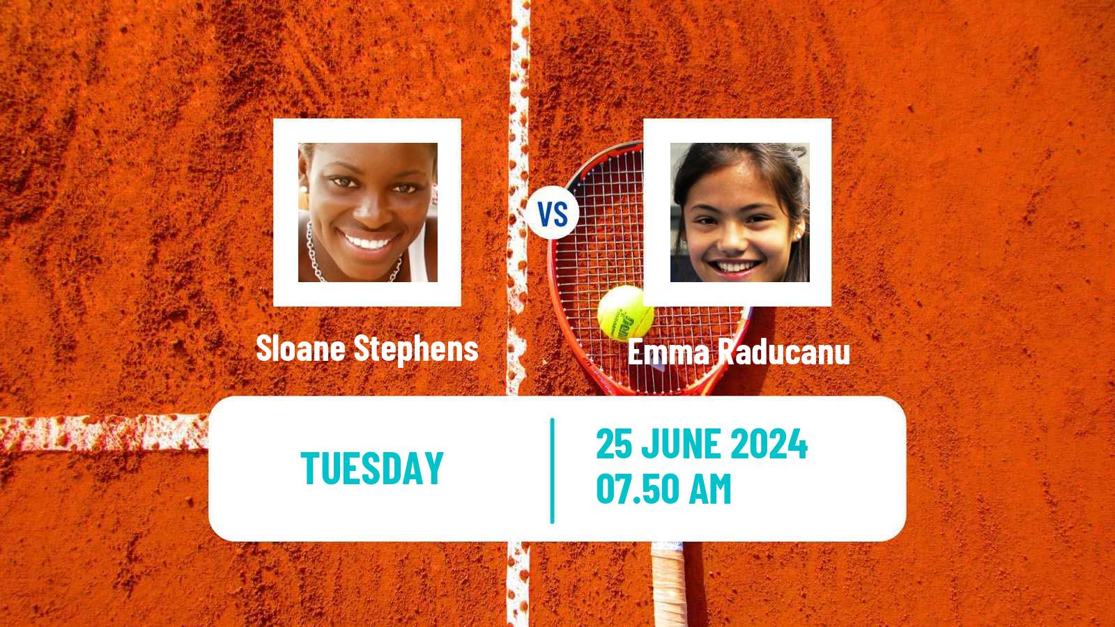 Tennis WTA Eastbourne Sloane Stephens - Emma Raducanu
