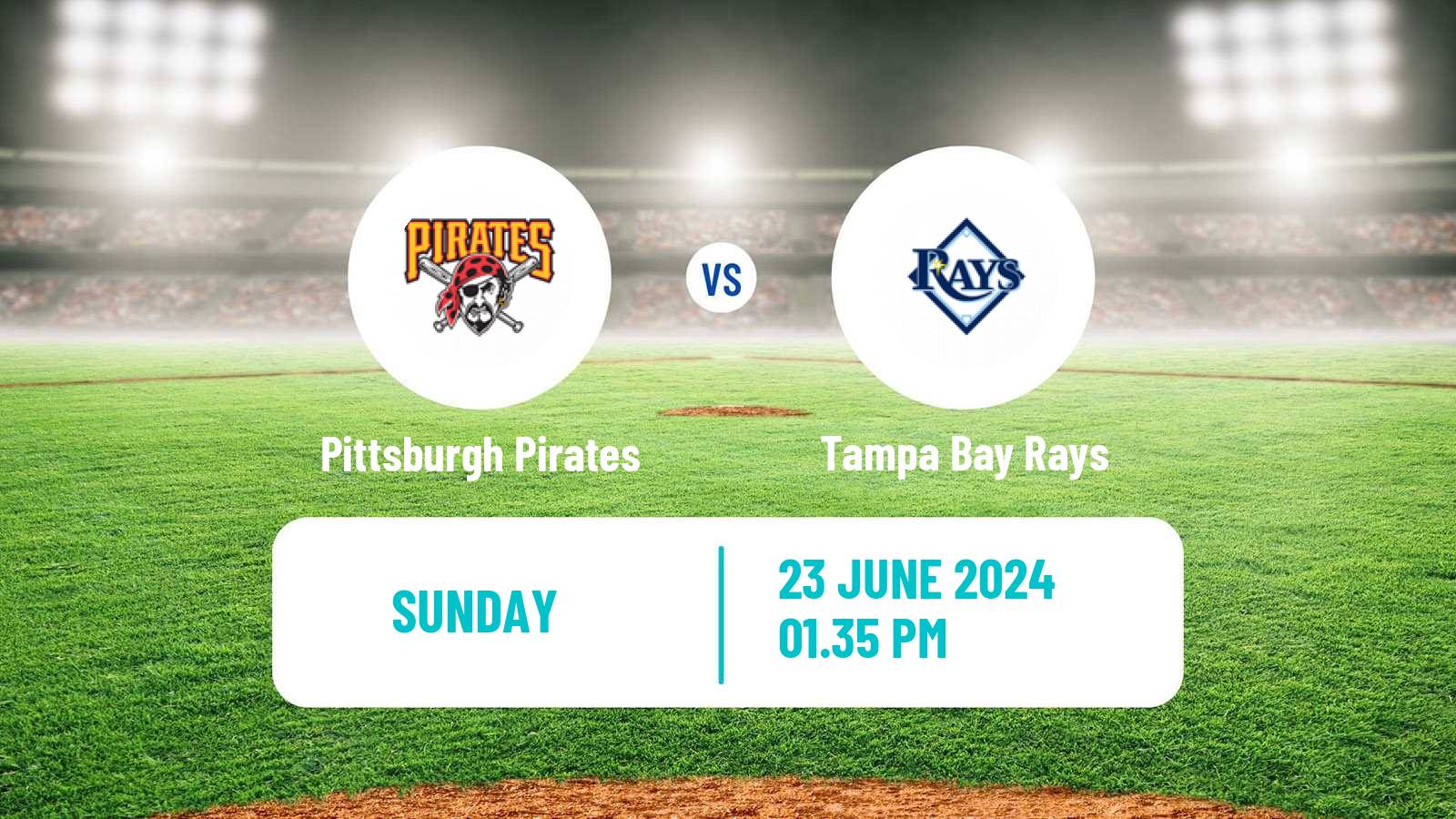 Baseball MLB Pittsburgh Pirates - Tampa Bay Rays