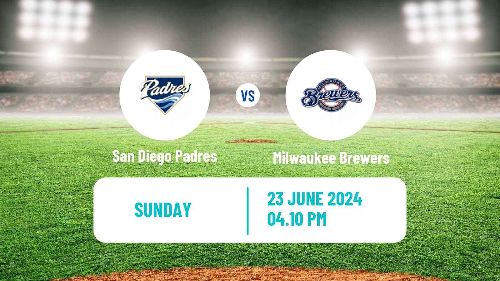 Baseball MLB San Diego Padres - Milwaukee Brewers