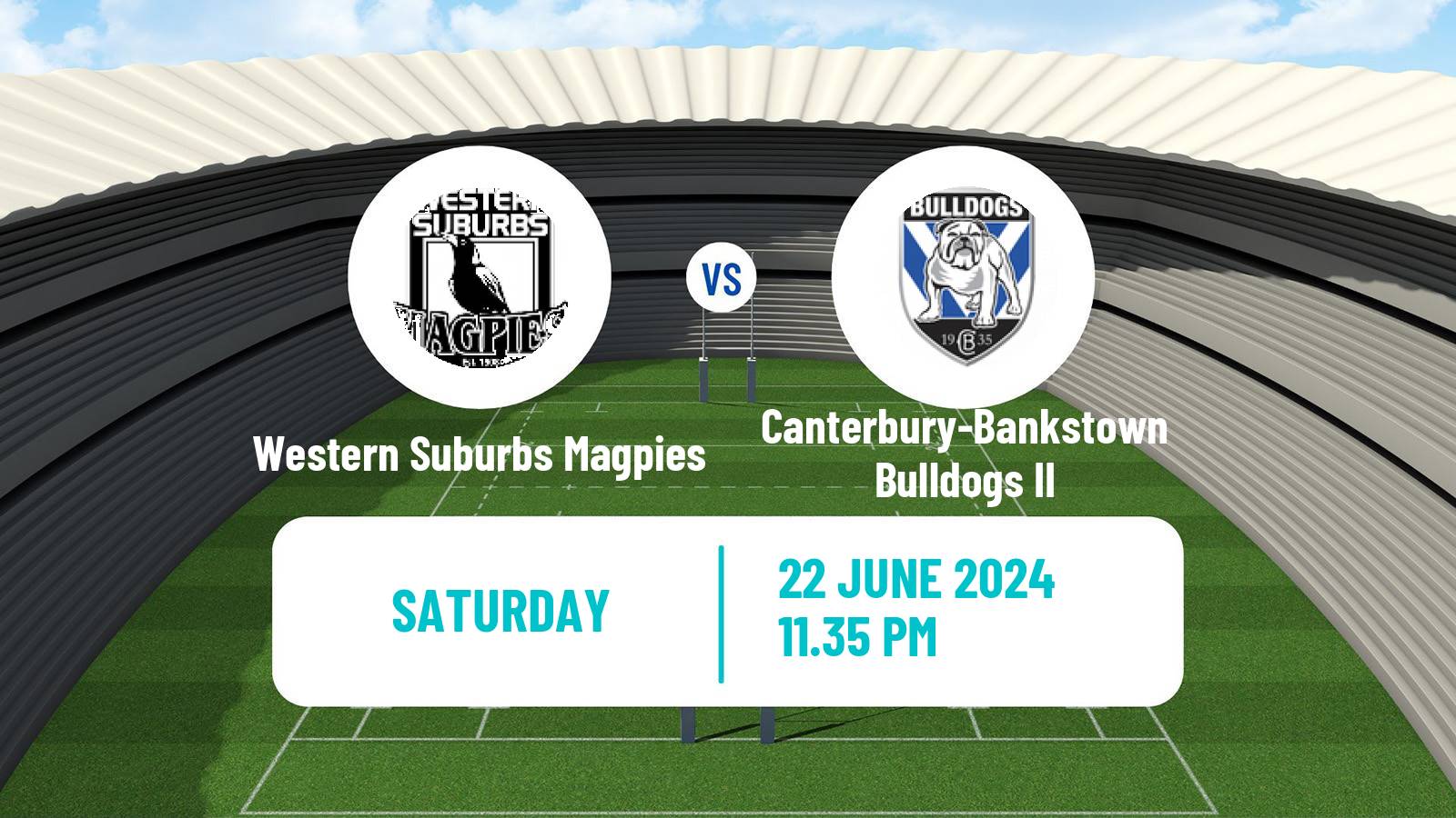 Rugby league Australian NSW Cup Western Suburbs Magpies - Canterbury-Bankstown Bulldogs II