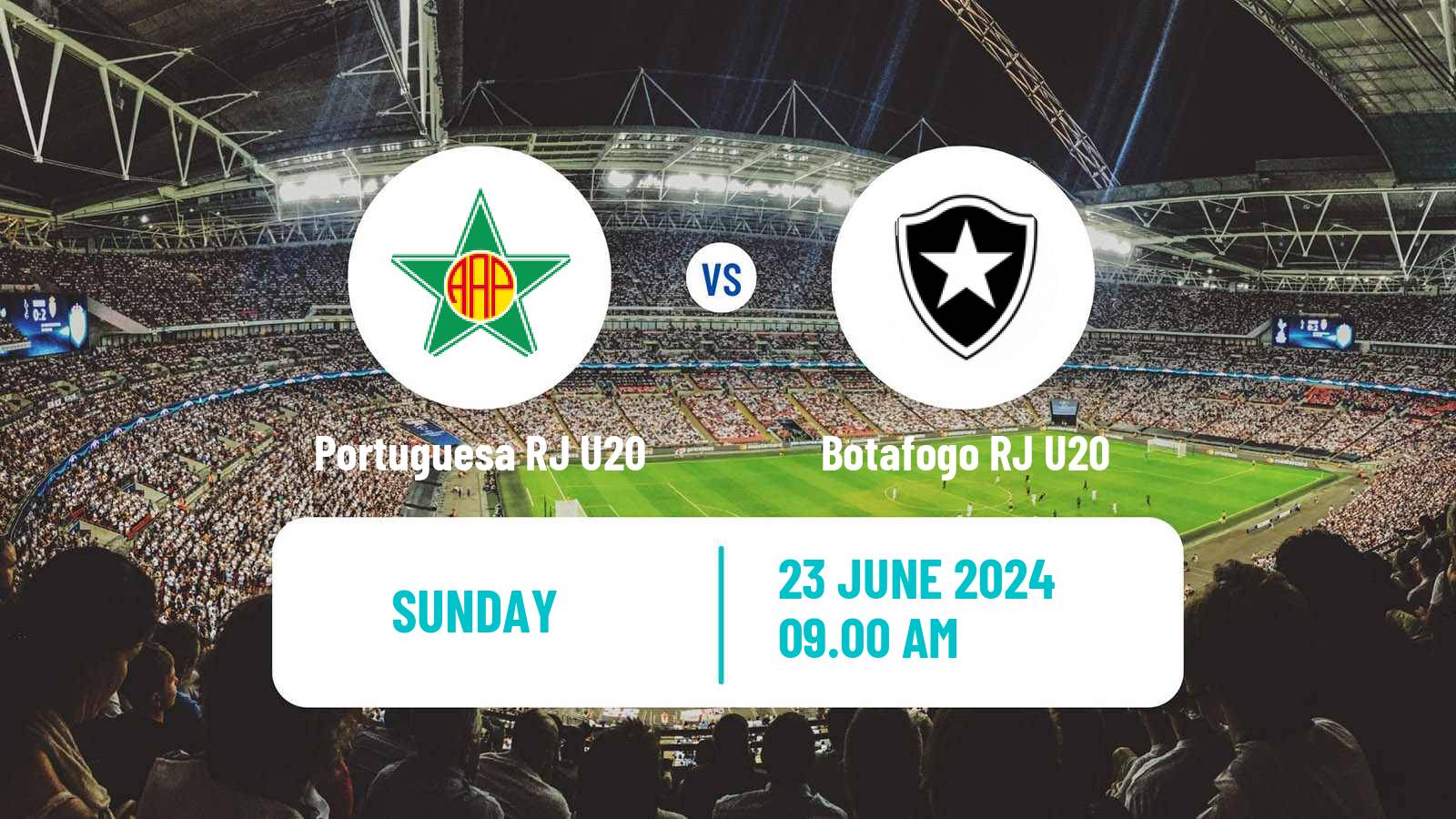 Soccer Brazilian Carioca U20 Portuguesa RJ U20 - Botafogo RJ U20