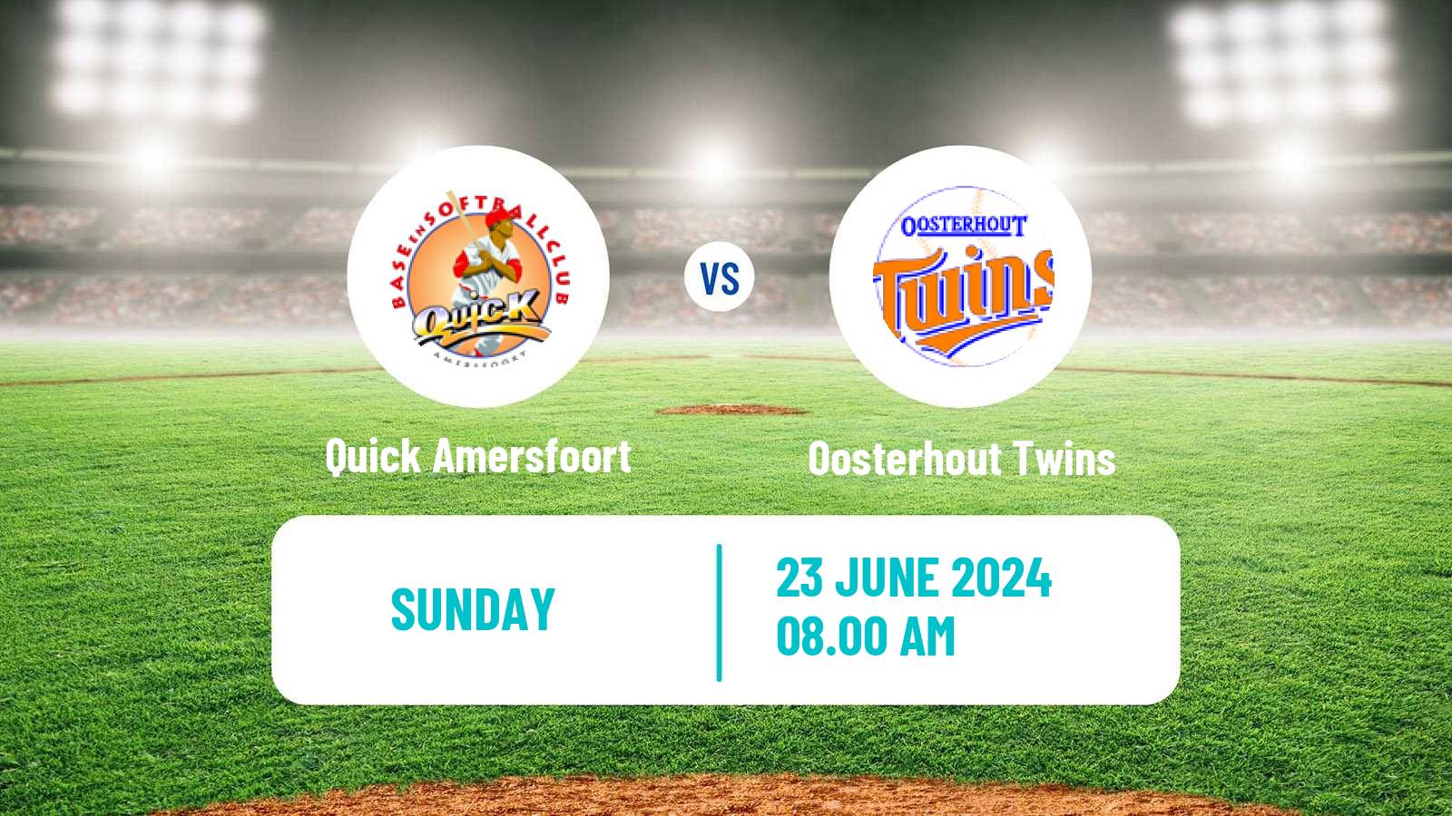 Baseball Dutch Hoofdklasse Baseball Quick Amersfoort - Oosterhout Twins