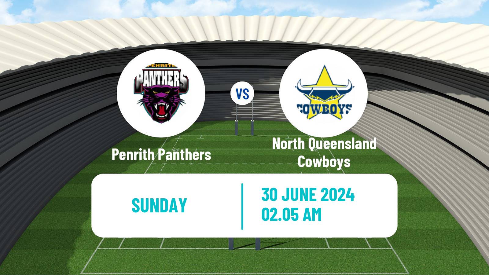 Rugby league Australian NRL Penrith Panthers - North Queensland Cowboys