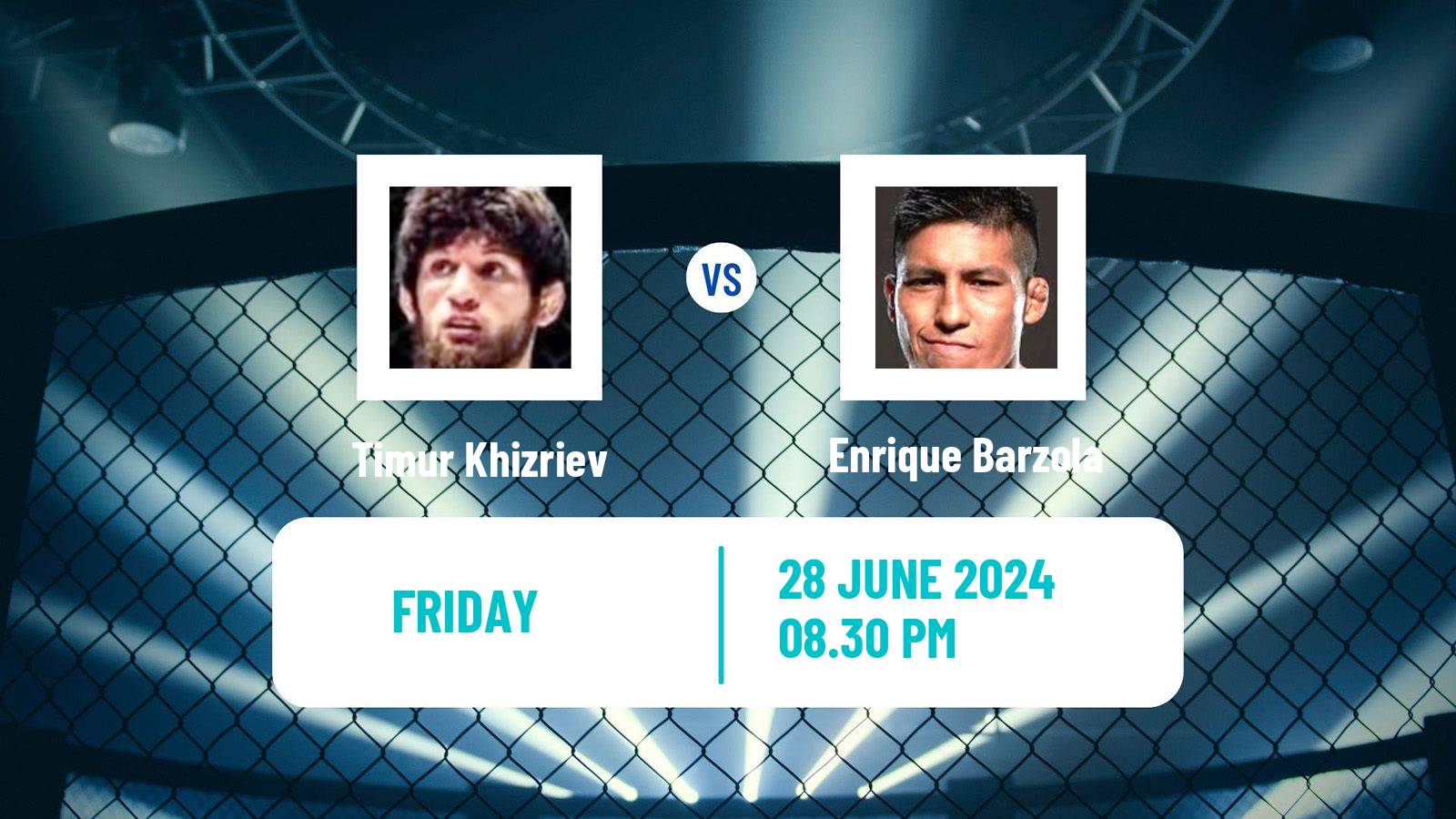 MMA Featherweight Pfl Men Timur Khizriev - Enrique Barzola