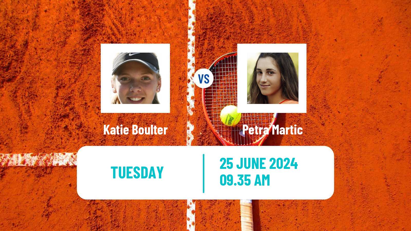 Tennis WTA Eastbourne Katie Boulter - Petra Martic