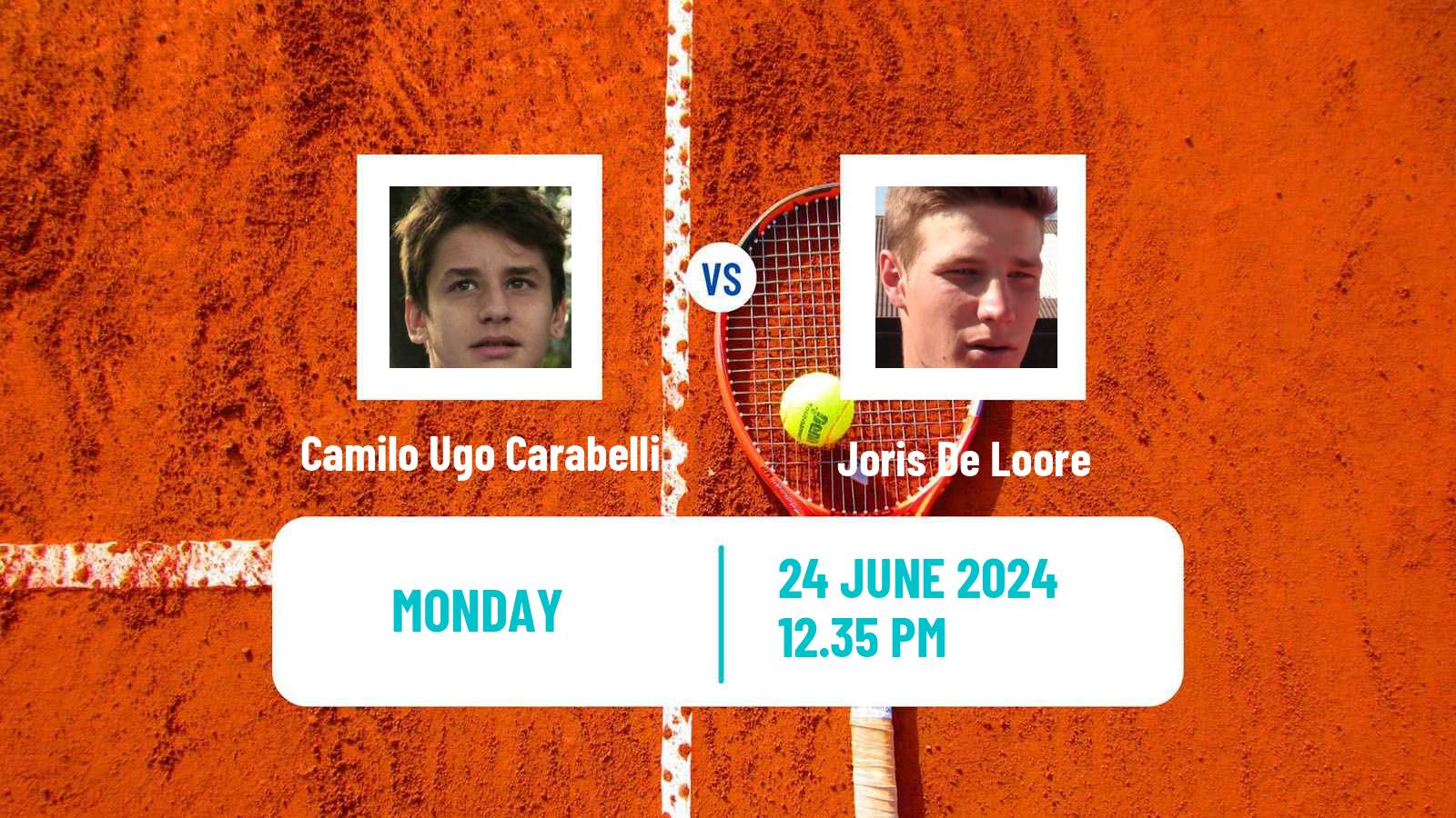 Tennis ATP Wimbledon Camilo Ugo Carabelli - Joris De Loore