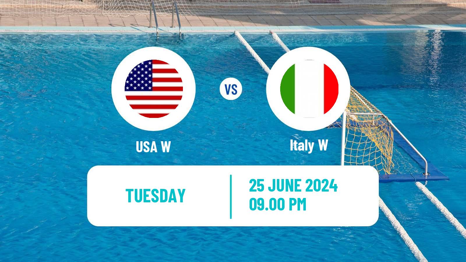 Water polo Friendly International Water Polo Women USA W - Italy W