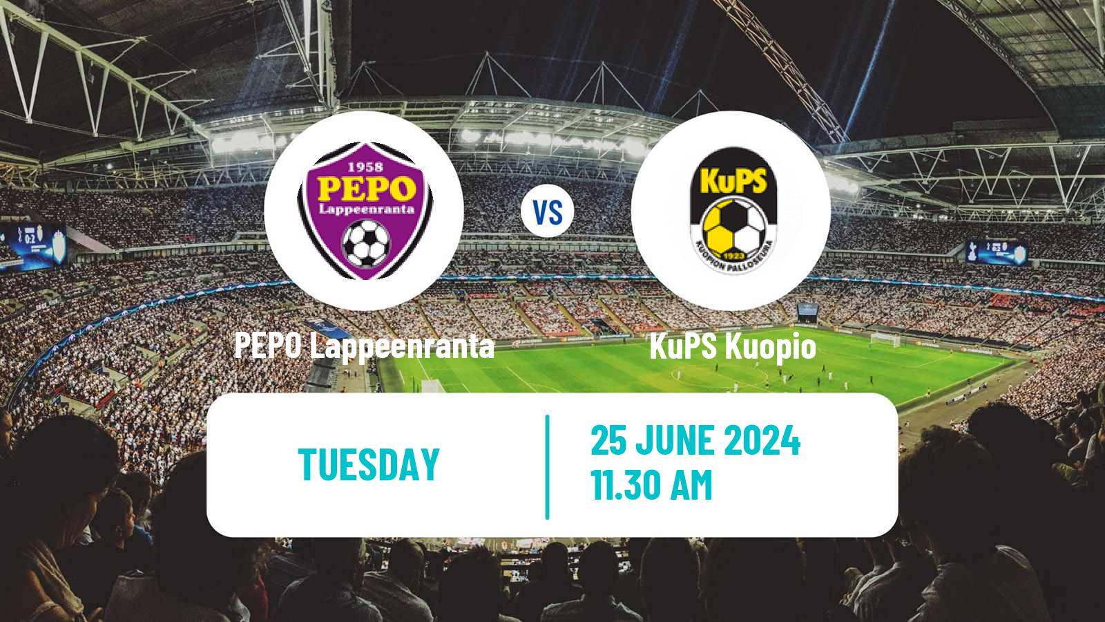 Soccer Finnish Cup PEPO Lappeenranta - KuPS Kuopio