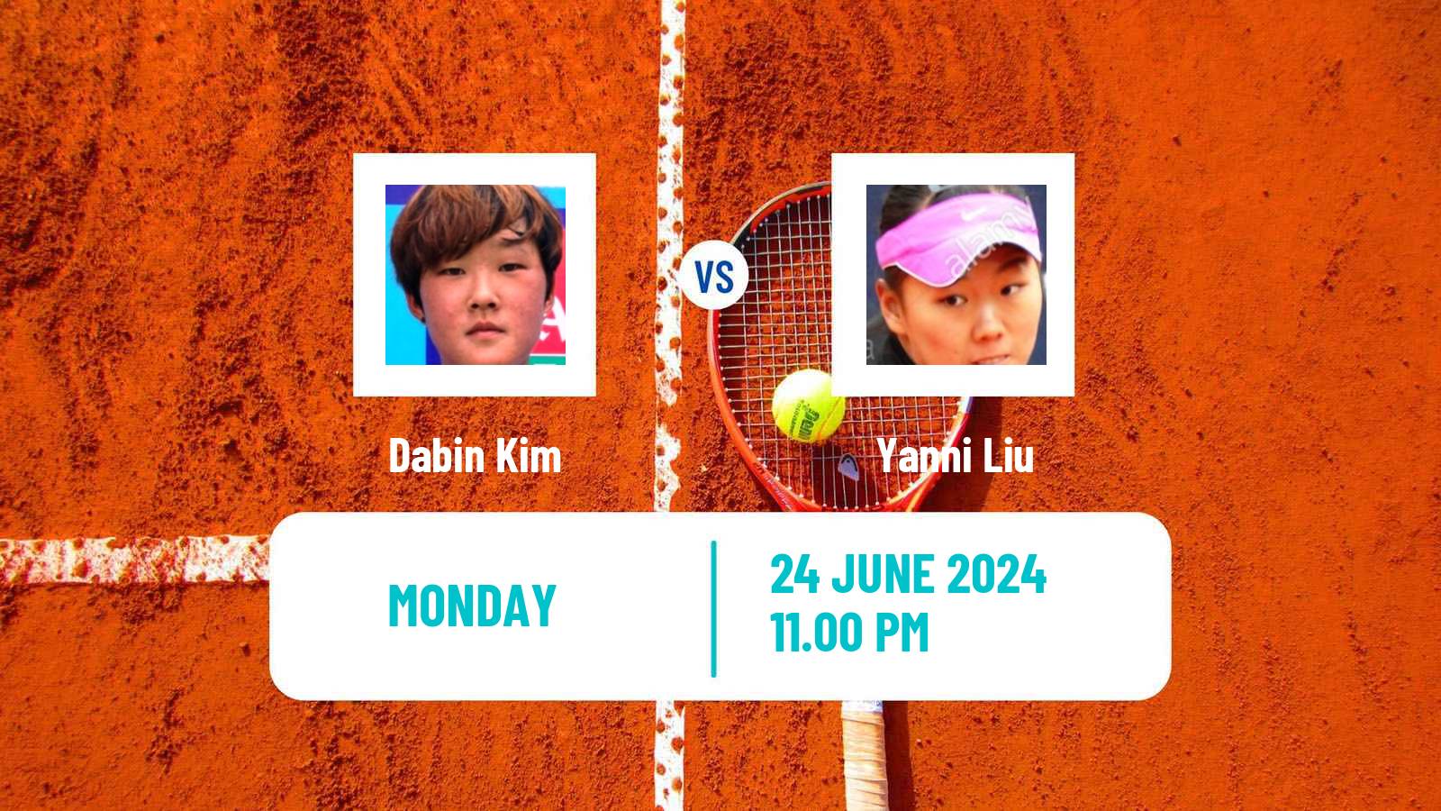 Tennis ITF W15 Tianjin Women 2024 Dabin Kim - Yanni Liu