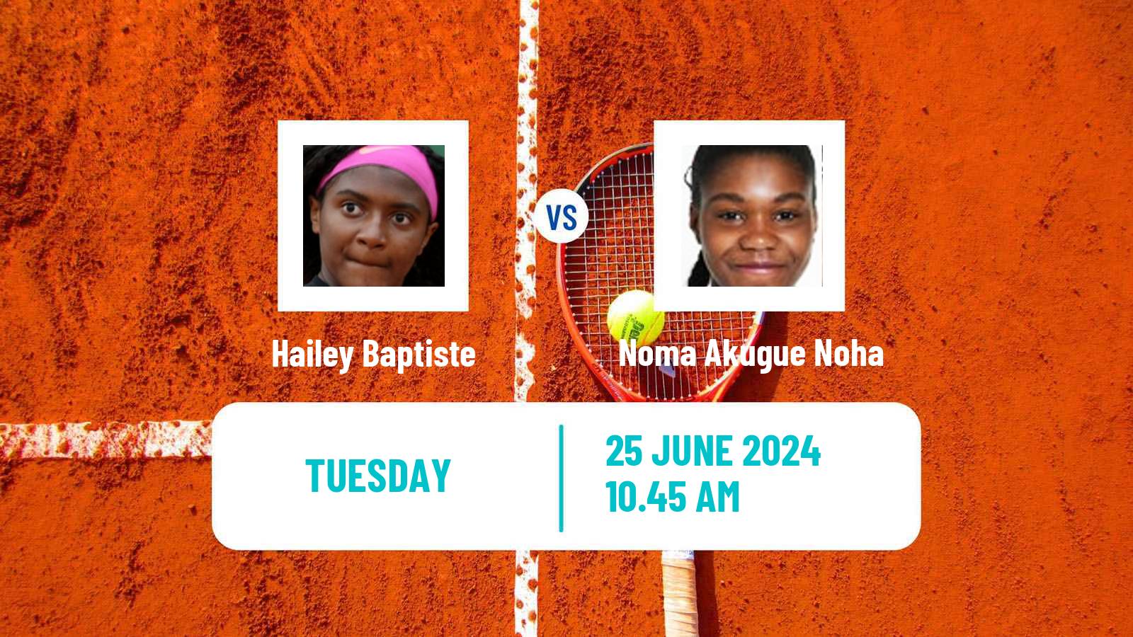 Tennis WTA Wimbledon Hailey Baptiste - Noma Akugue Noha