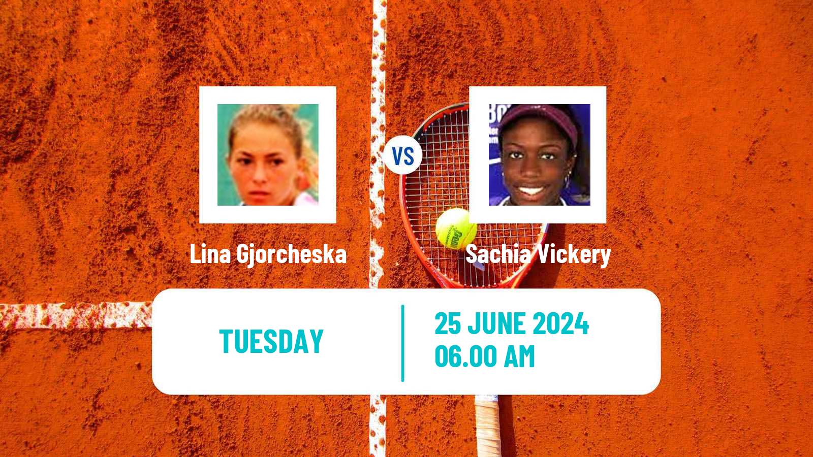 Tennis WTA Wimbledon Lina Gjorcheska - Sachia Vickery