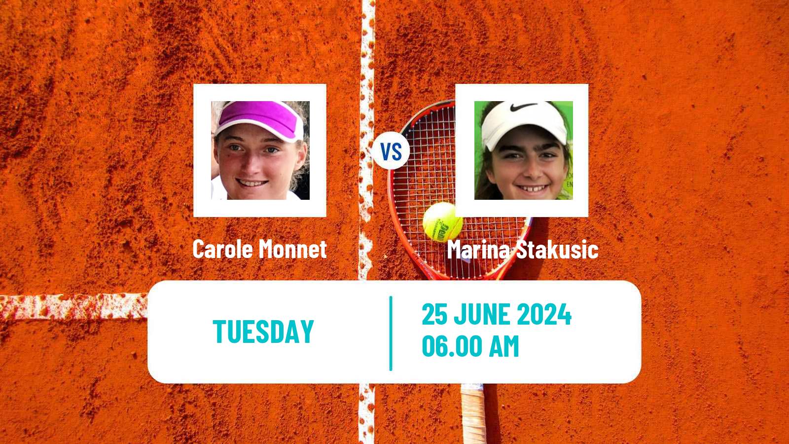 Tennis WTA Wimbledon Carole Monnet - Marina Stakusic