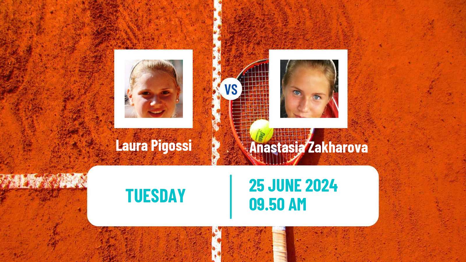 Tennis WTA Wimbledon Laura Pigossi - Anastasia Zakharova