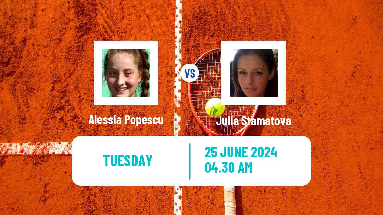 Tennis ITF W15 Kursumlijska Banja 12 Women Alessia Popescu - Julia Stamatova