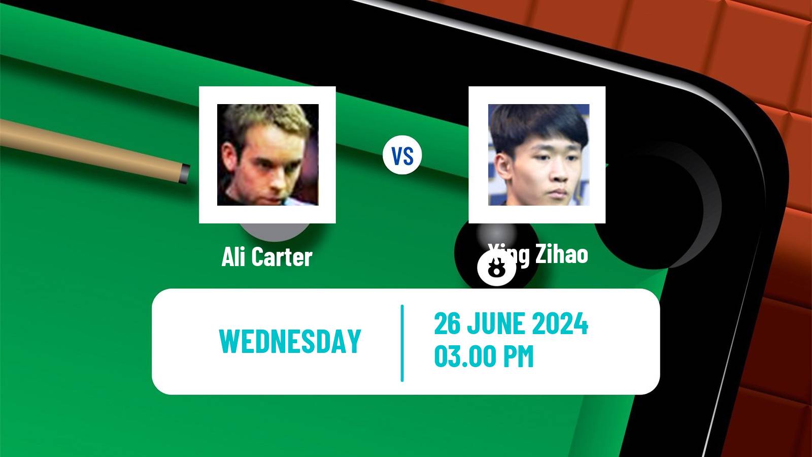 Snooker Championship League Ali Carter - Xing Zihao