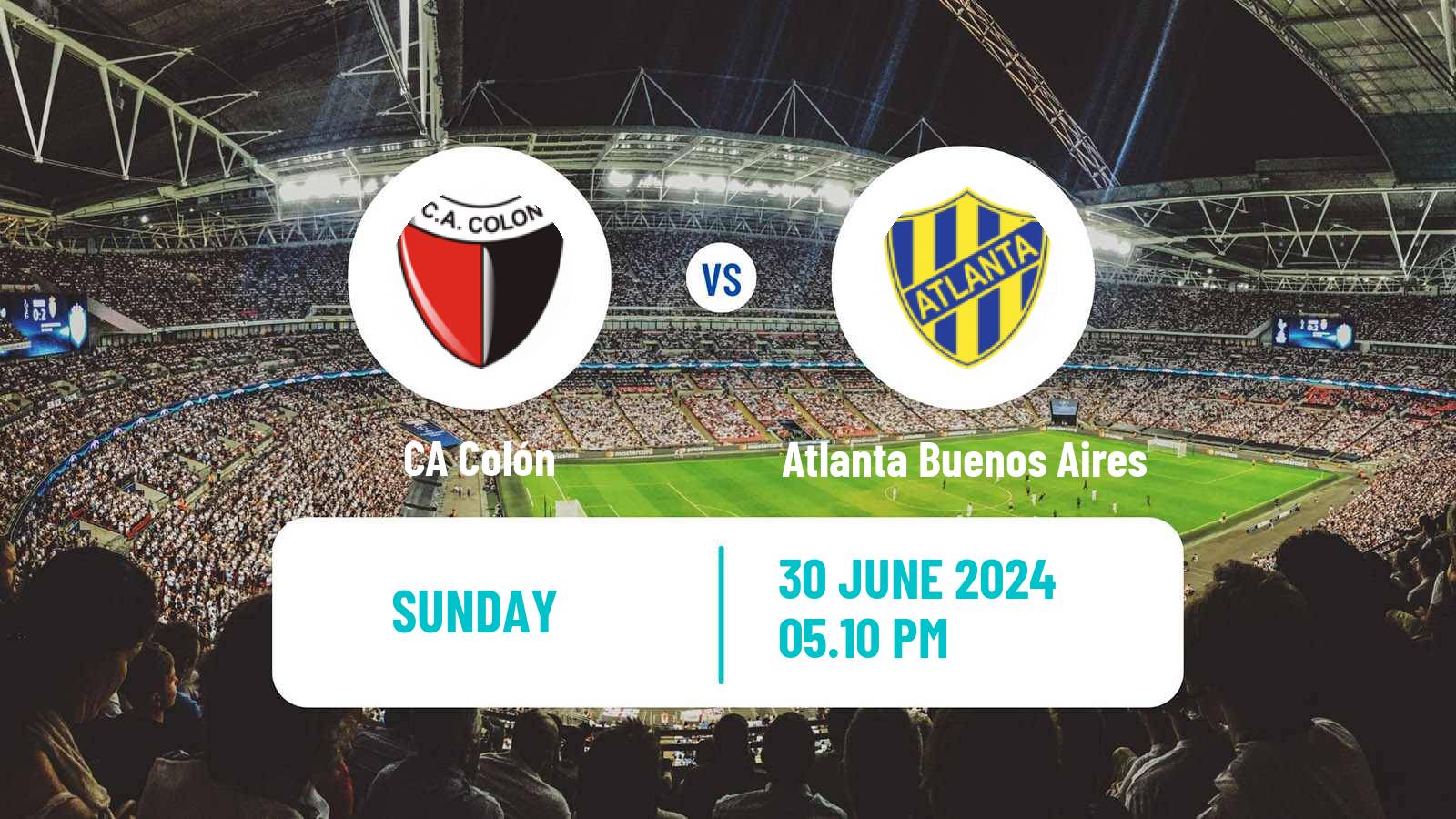 Soccer Argentinian Primera Nacional Colón - Atlanta Buenos Aires