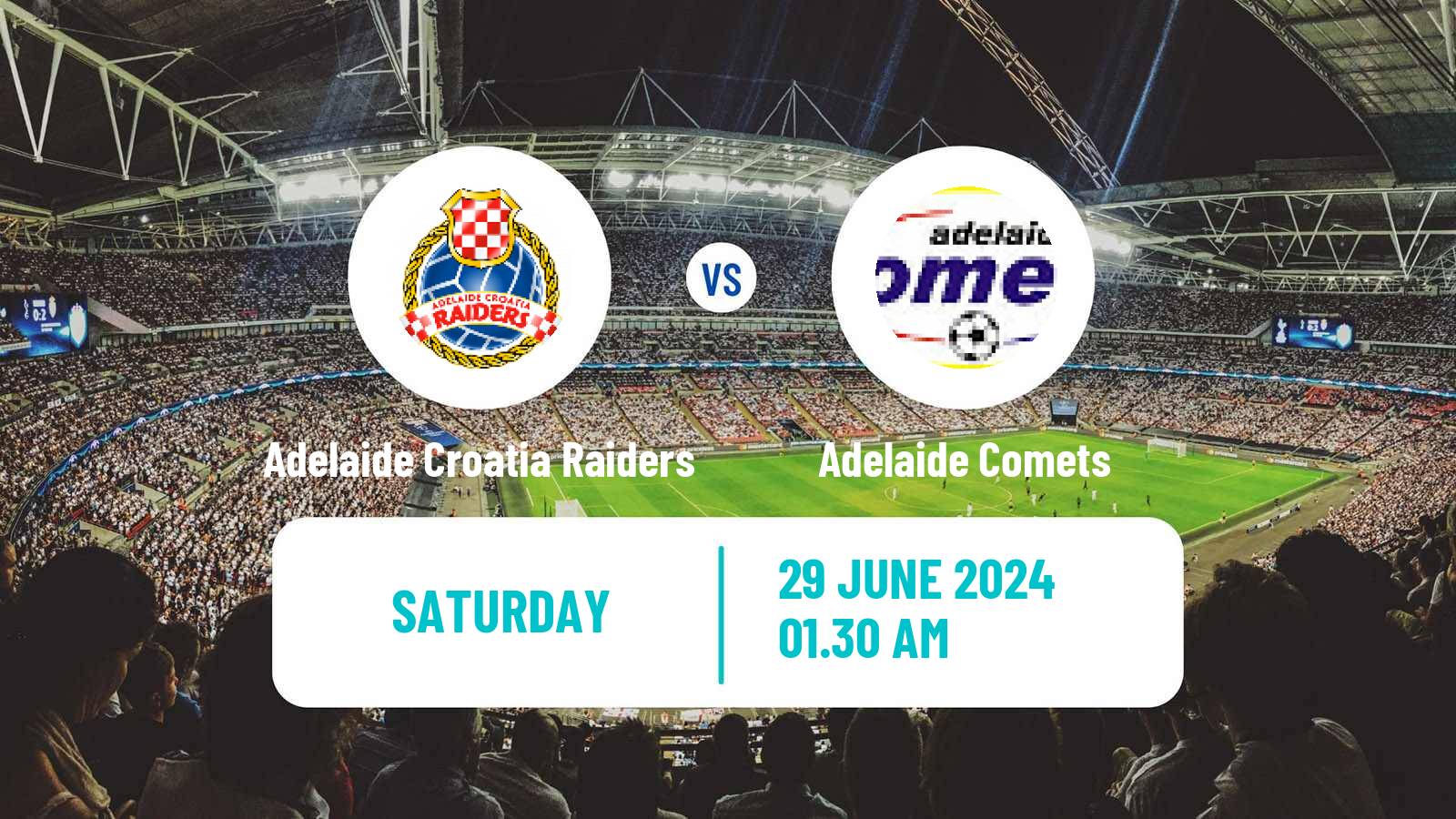 Soccer Australian NPL South Australian Adelaide Croatia Raiders - Adelaide Comets