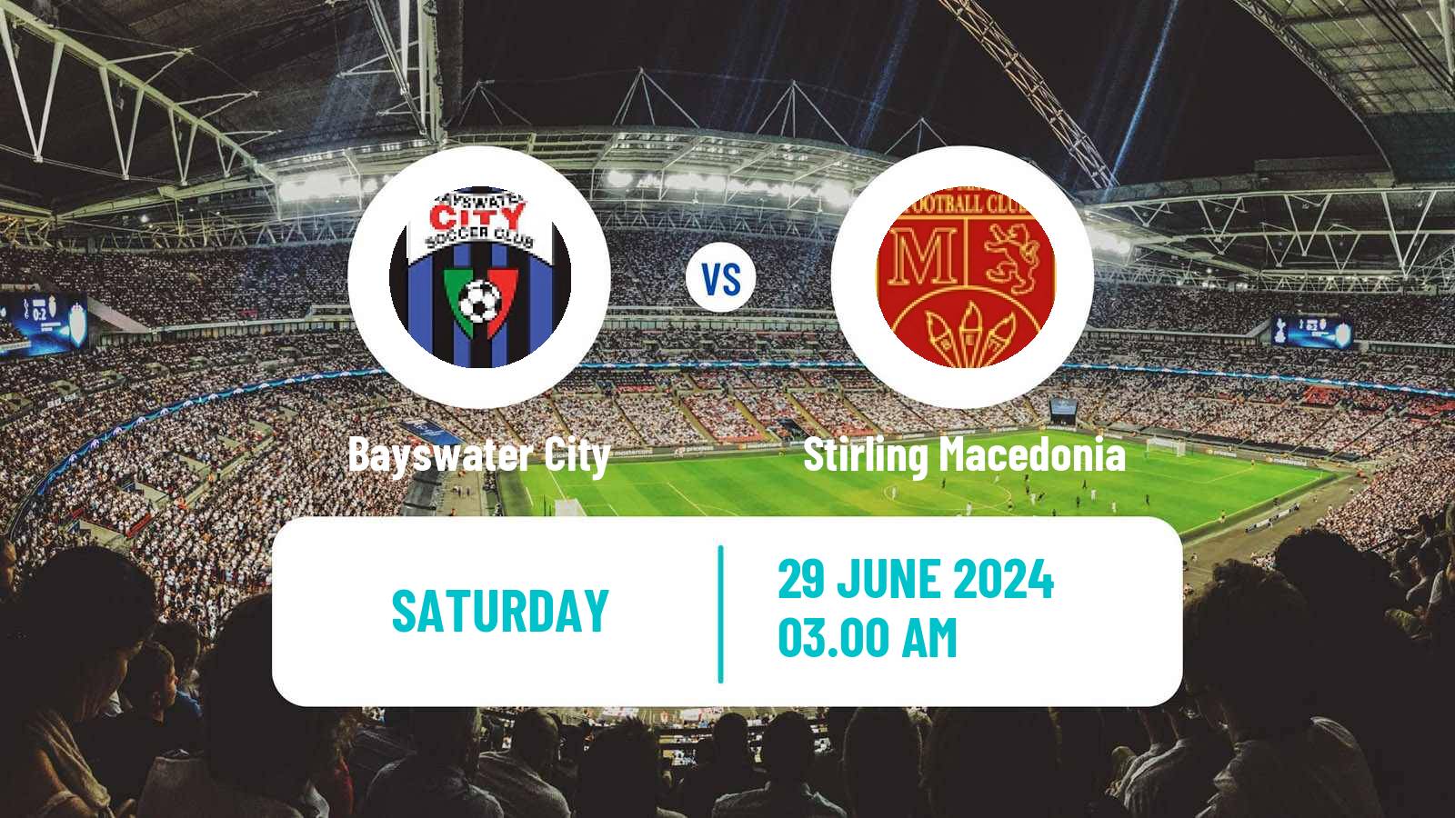 Soccer Australian NPL Western Australia Bayswater City - Stirling Macedonia