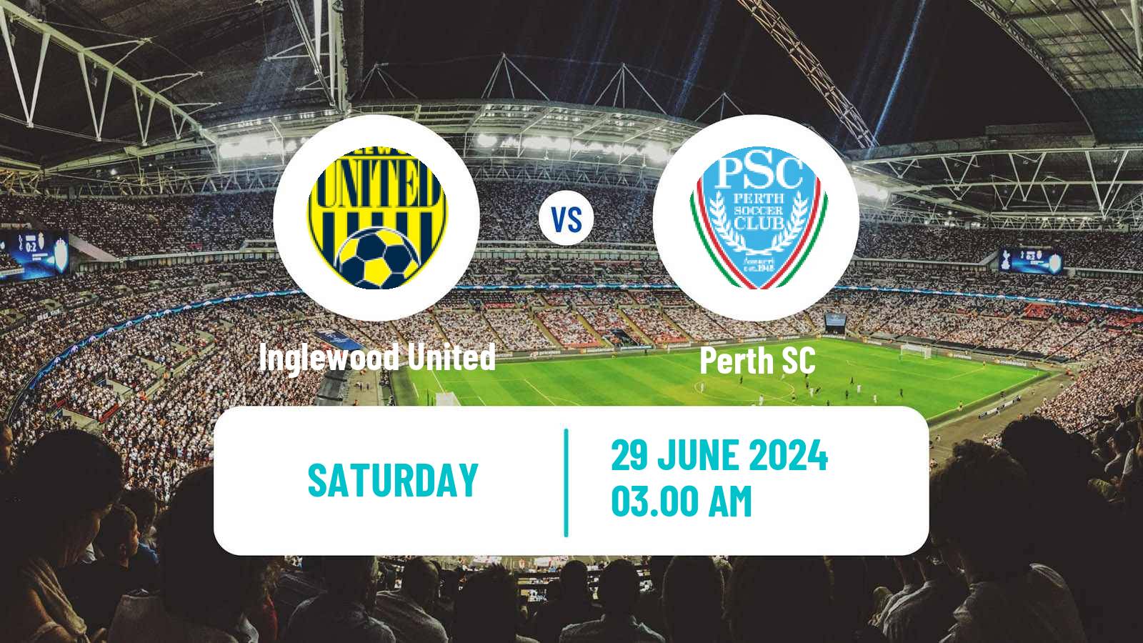 Soccer Australian NPL Western Australia Inglewood United - Perth SC