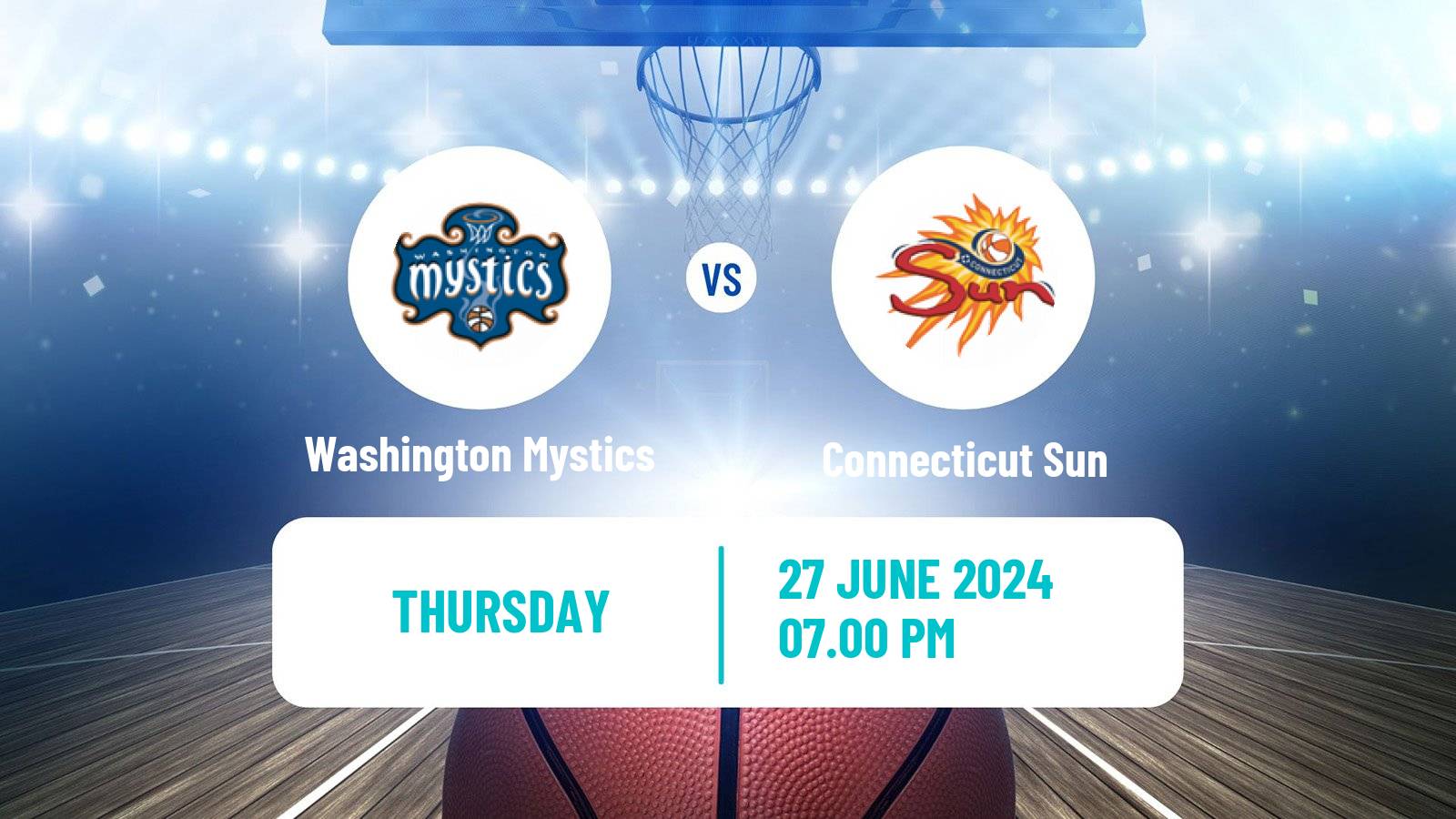 Basketball WNBA Washington Mystics - Connecticut Sun
