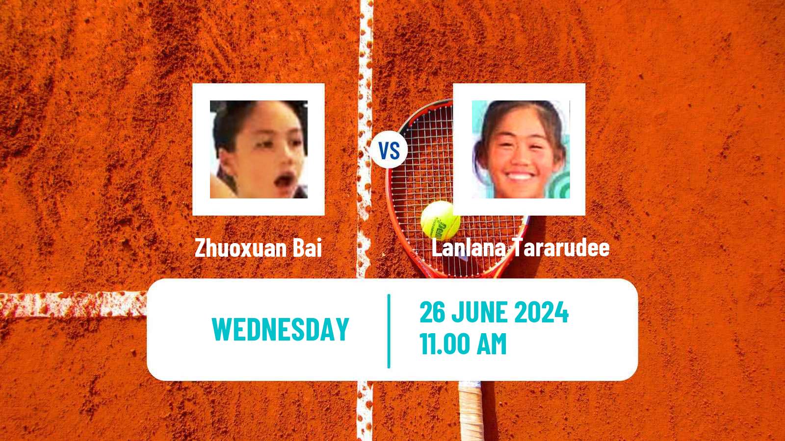 Tennis WTA Wimbledon Zhuoxuan Bai - Lanlana Tararudee