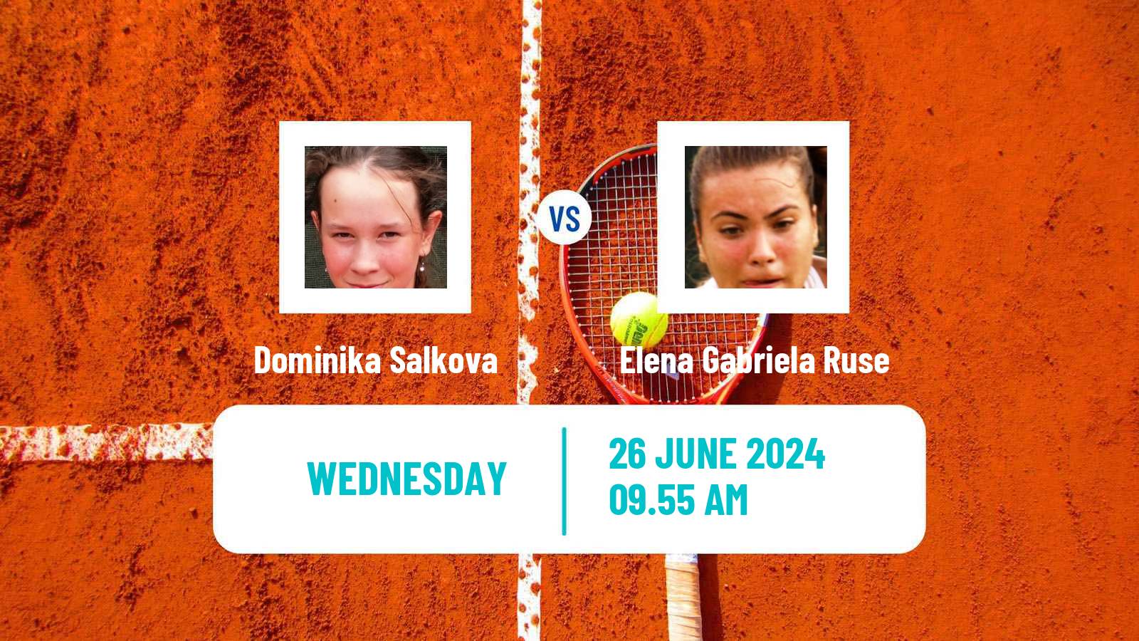 Tennis WTA Wimbledon Dominika Salkova - Elena Gabriela Ruse