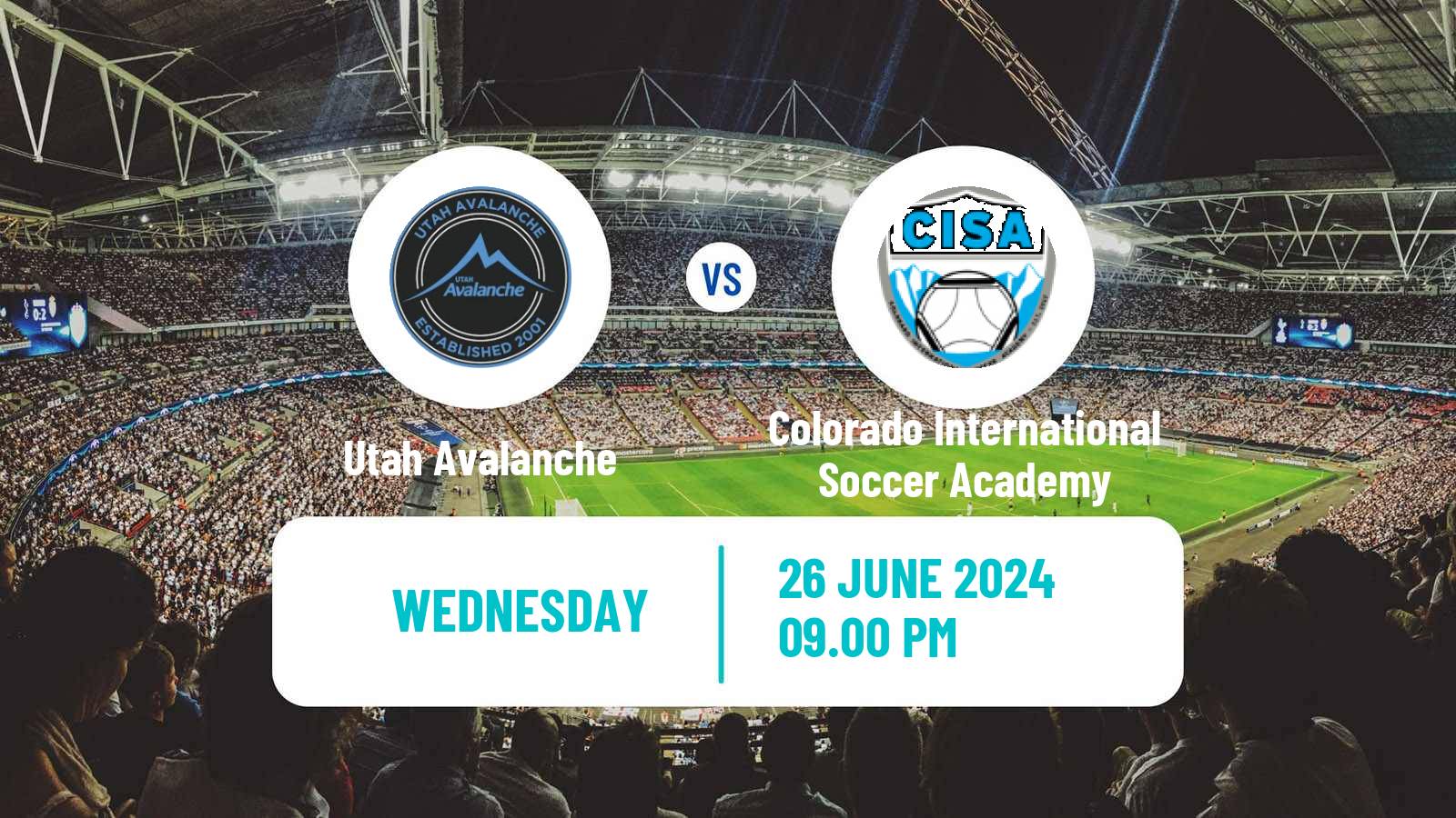 Soccer USL League Two Utah Avalanche - Colorado International Soccer Academy