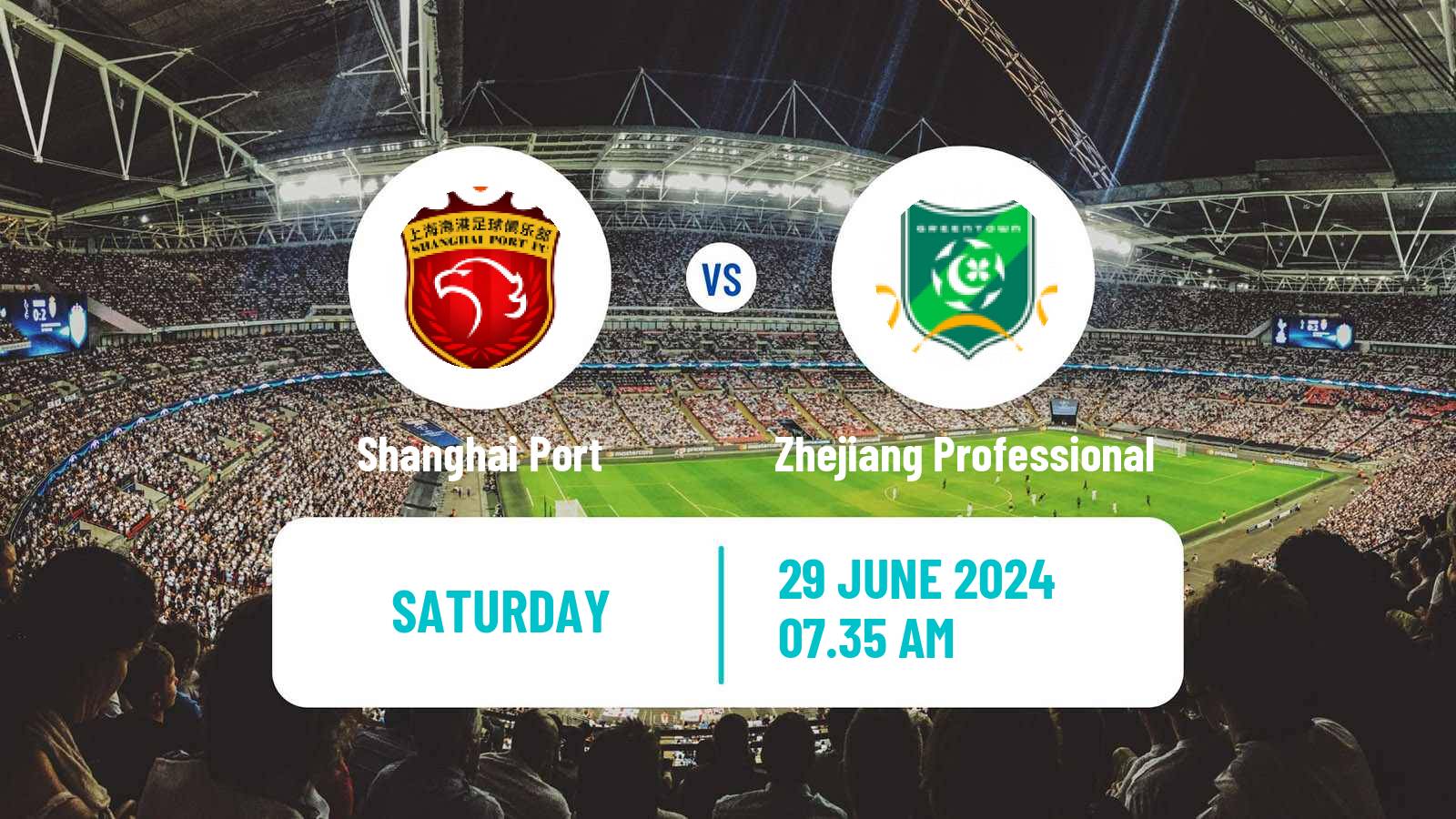 Soccer Chinese Super League Shanghai Port - Zhejiang Professional
