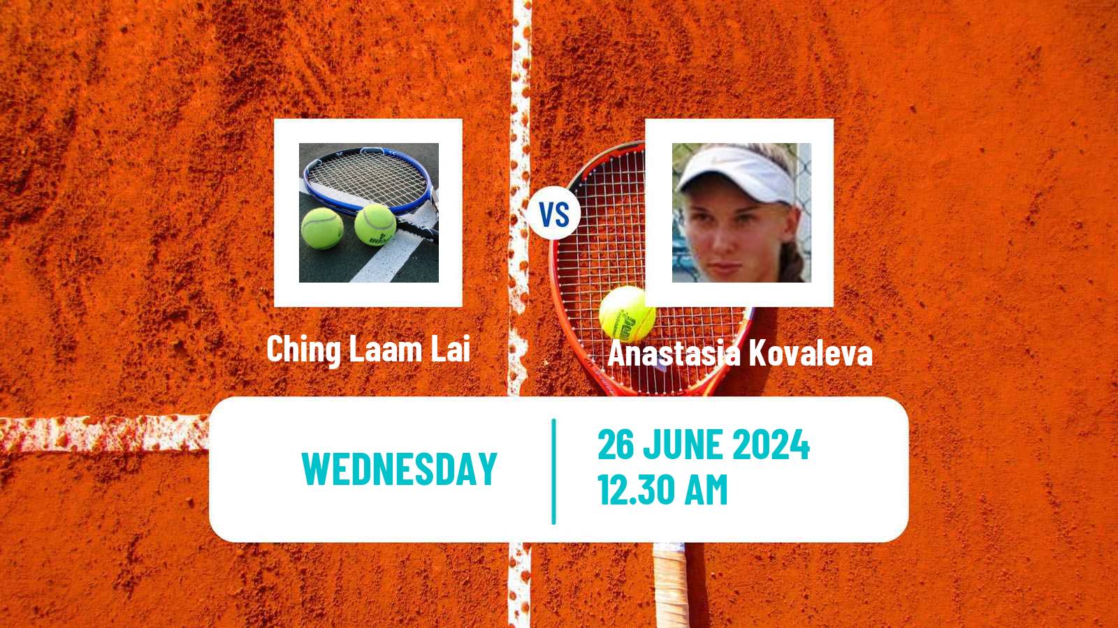 Tennis ITF W15 Hong Kong Women Ching Laam Lai - Anastasia Kovaleva